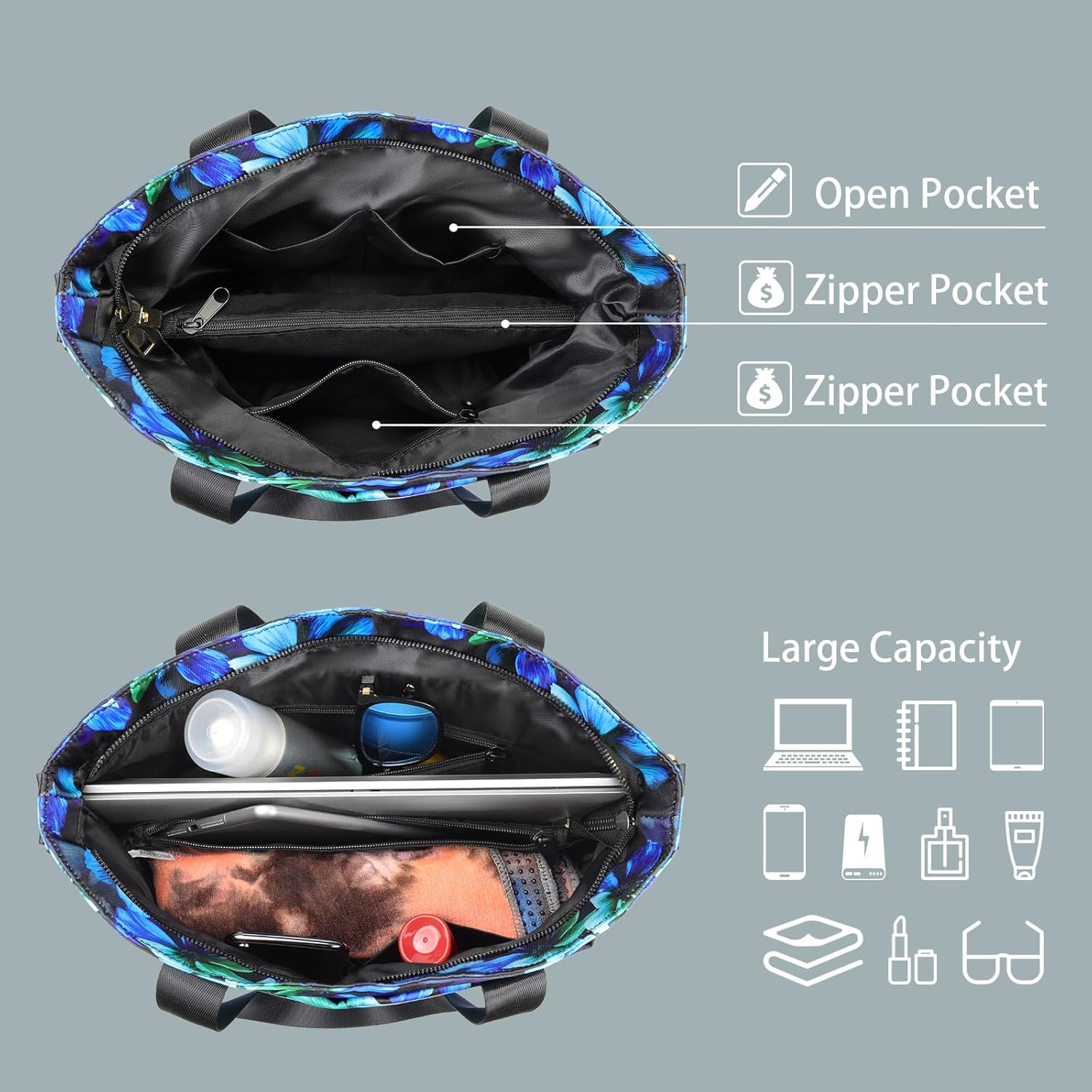 CLOUDMUSIC Crossbody Bags Shoulder Tote Handbag Nylon With Straps Waterproof Multi Bottle Pockets For Women Trendy - Image 5