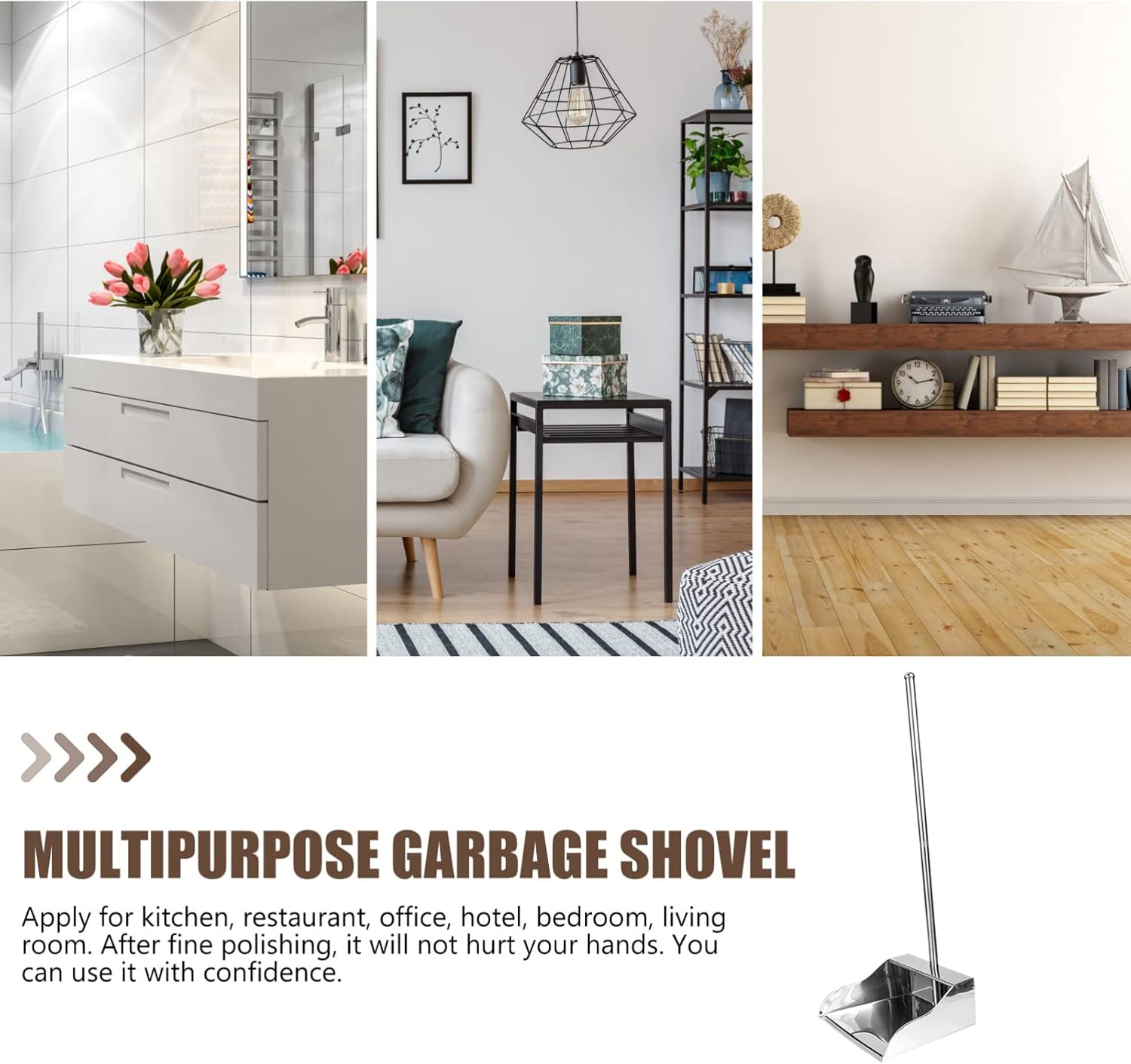 Dust Pan Shovel Metal Dust Pan Cleaning Dustpan Garbage Shovel Home Cleaning Dustpan Refuse Container