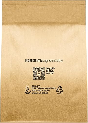 Miniatura 7 de Pure Original Ingredients Sal de Epsom 5 libras sulfato de magnesio puro grado alimenticio solución de remojo