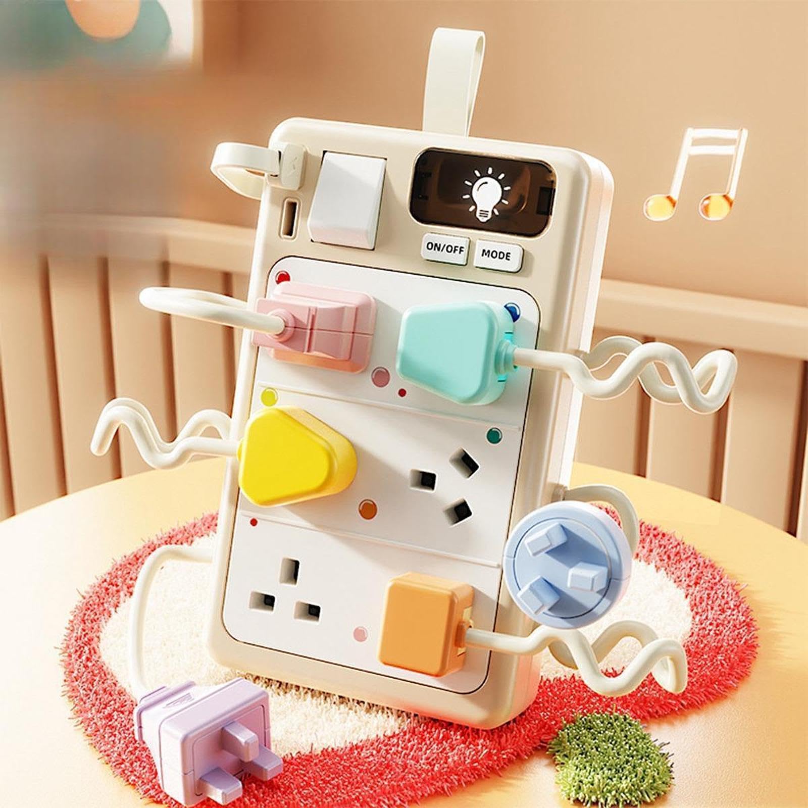 Gioco Interattivo Busy Board: Abbinamento di Forme di Prese, Accoppiamento di Luci, Riconoscimento Logico, Sviluppo della Coordinazion, Stile a
