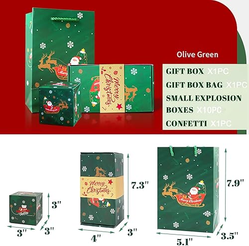 Miniatura 3 de Caja sorpresa de regalo por dinero, caja de regalo sorpresa explosión, cajas de regalo sorpresa de Feliz Navidad, caja de regalo emergente de