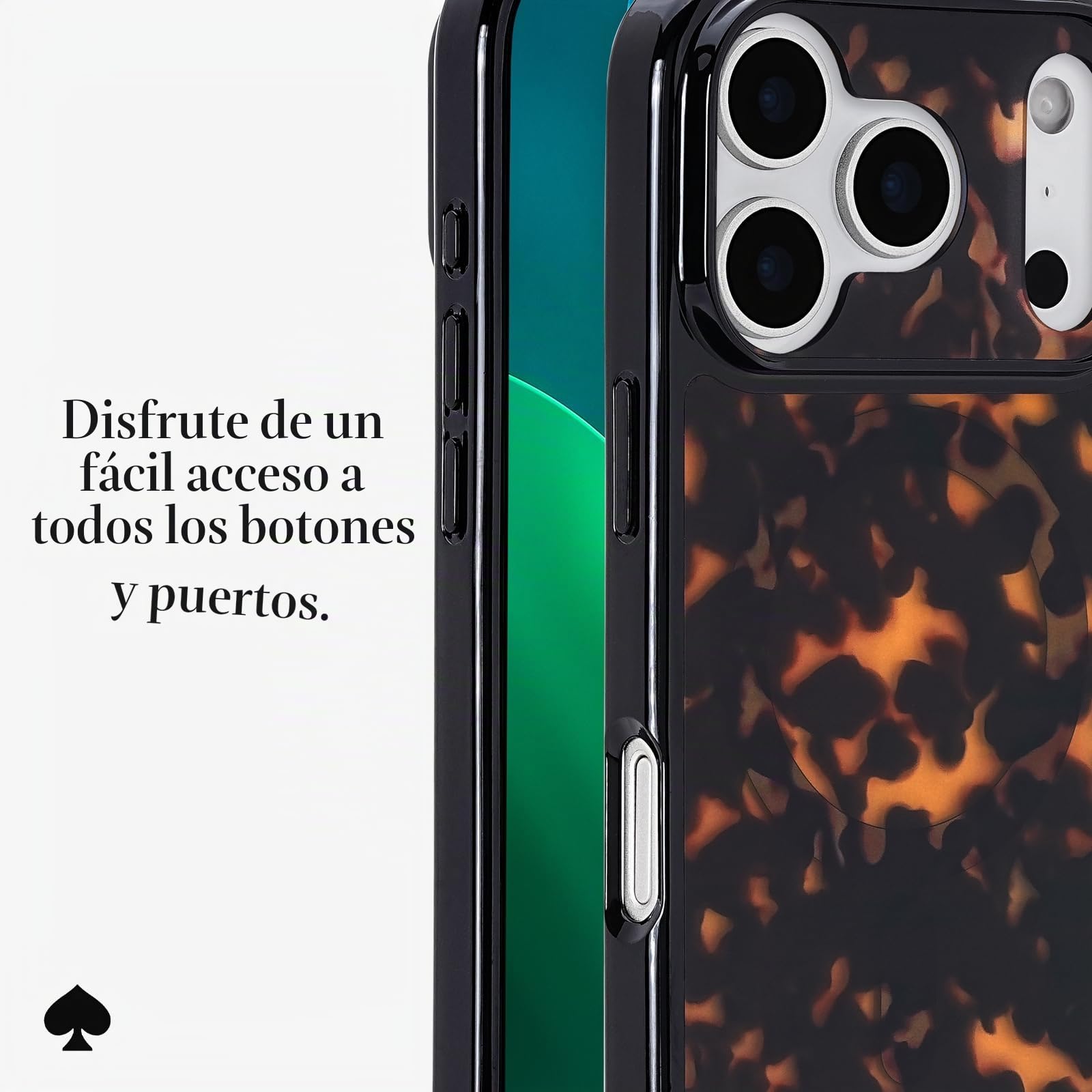 Kate Spade New York Funda para iPhone 17 Pro, Compatible con MagSafe, Funda de diseño para teléfono, Tortuga