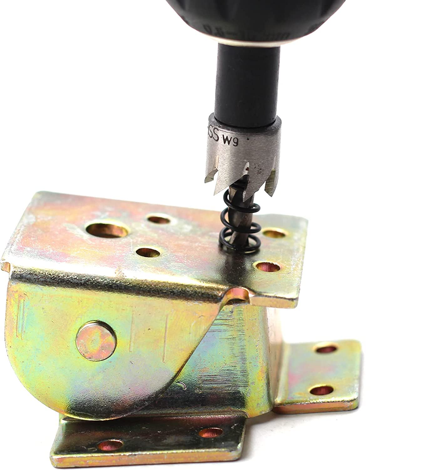 Auniwaig 16mm HSS Hole Saw Kits for Metal, High-Speed Steel Hole Saw Cutting Kit Drill Bits Opener Cutter Tool, for Cutting Holes on Wood, Stainless Steel, Iron, Aluminum Plate, Black