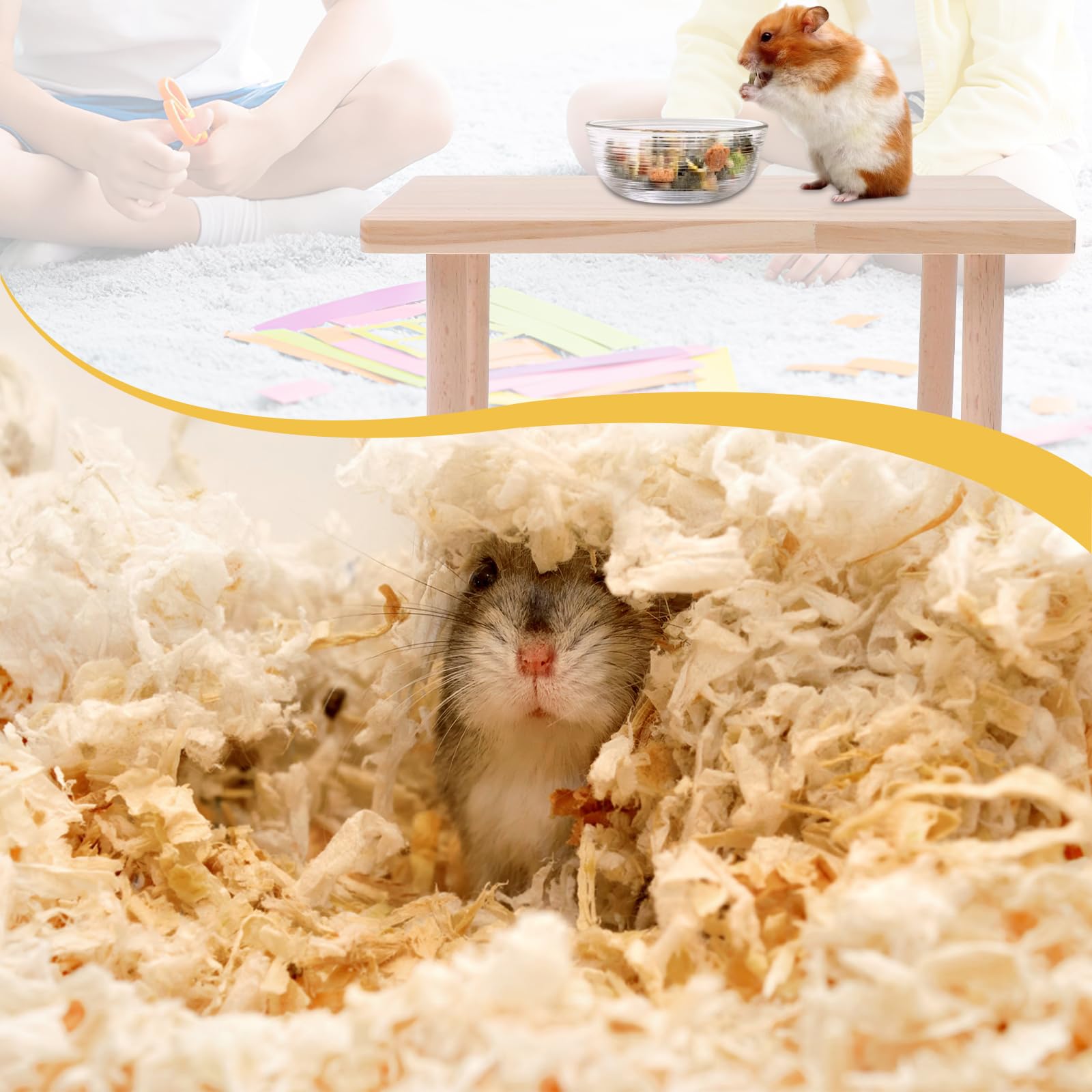 Plateformes - Plateforme pour Hamster - Convient pour Les Hamsters, Les Lapins, Les Chinchillas,Les Cobayes,La Coupe Est SoignéE Et Lisse, Et Ne Nuira Pas à Votre Animal de Compagnie (M)