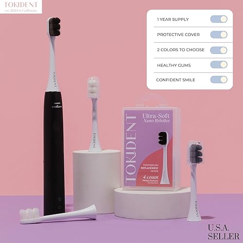 Miniatura 6 de Tokident Cabezales de cepillo de dientes de repuesto, cabezales de cepillo ultra suaves compatibles con cepillo de dientes eléctrico Philips