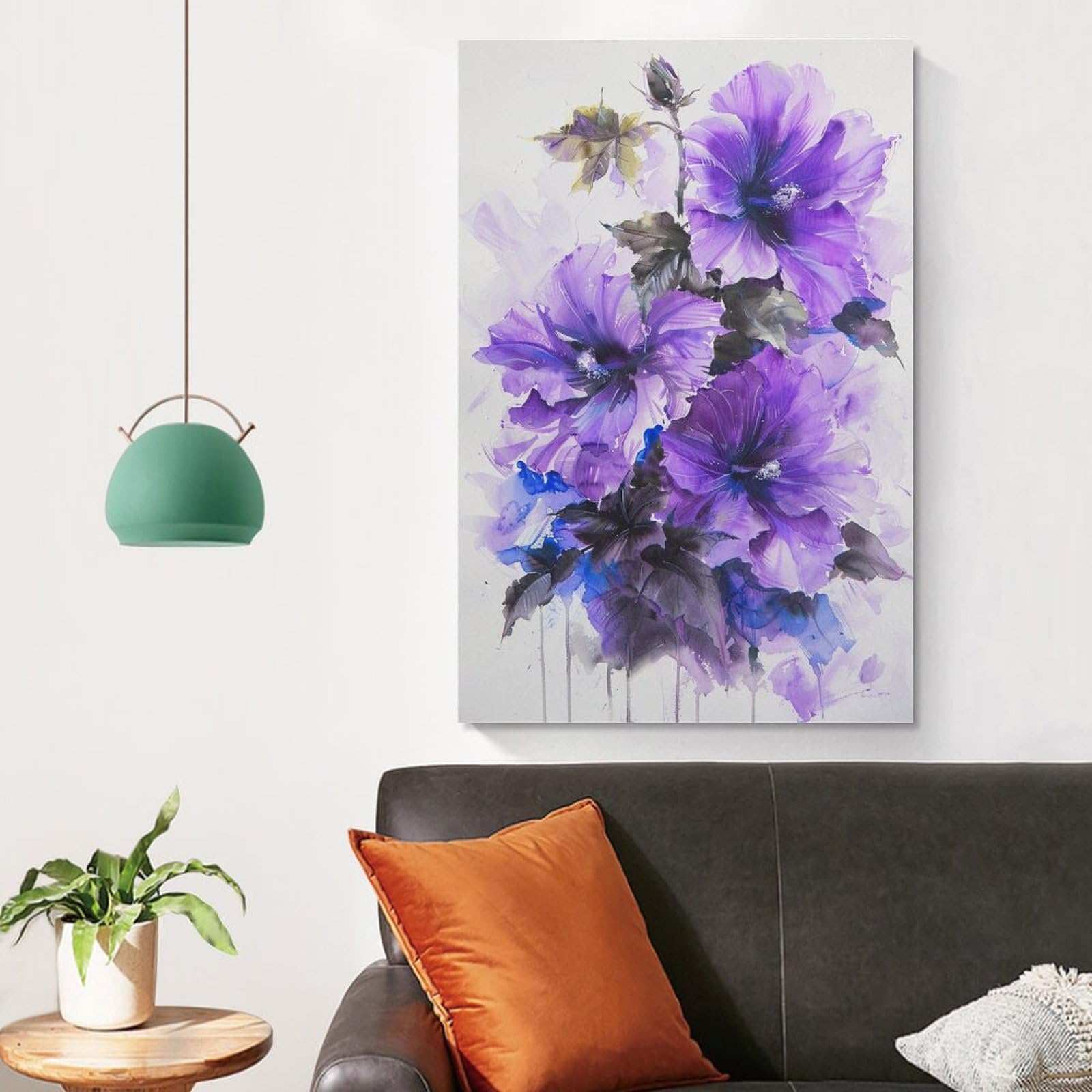Amazon.co.jp: 絵画 美しい咲く花の水彩画インテリア 絵画 魅力的な花