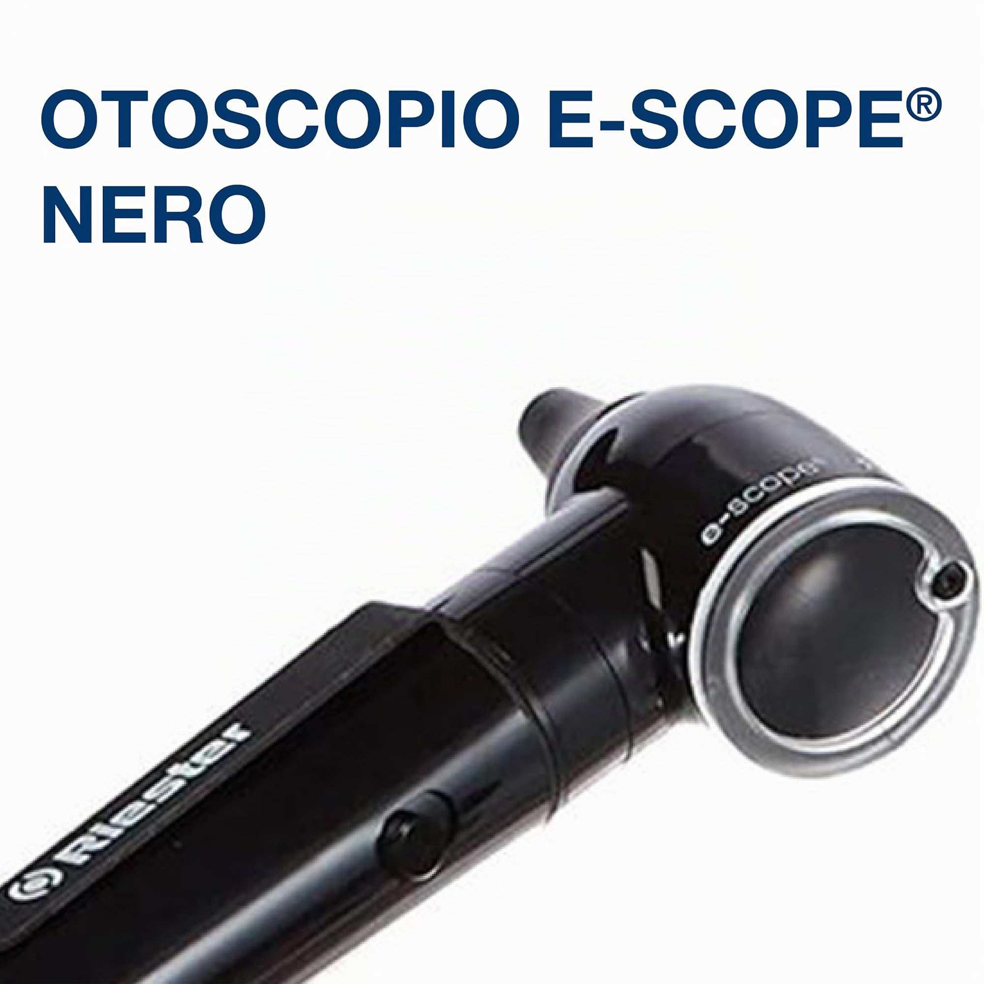 RIESTER - Otoscopio E-SCOPE F.O. LED 3,7V, nero in valigetta rigida, 31553