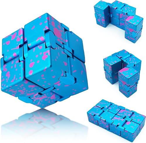 Juguetes sensoriales para adultos con TDAH, cubo infinito de metal, juguetes para ansiedad para niños de 5 a 7 años, 8 a 12 años, para niños y niñas