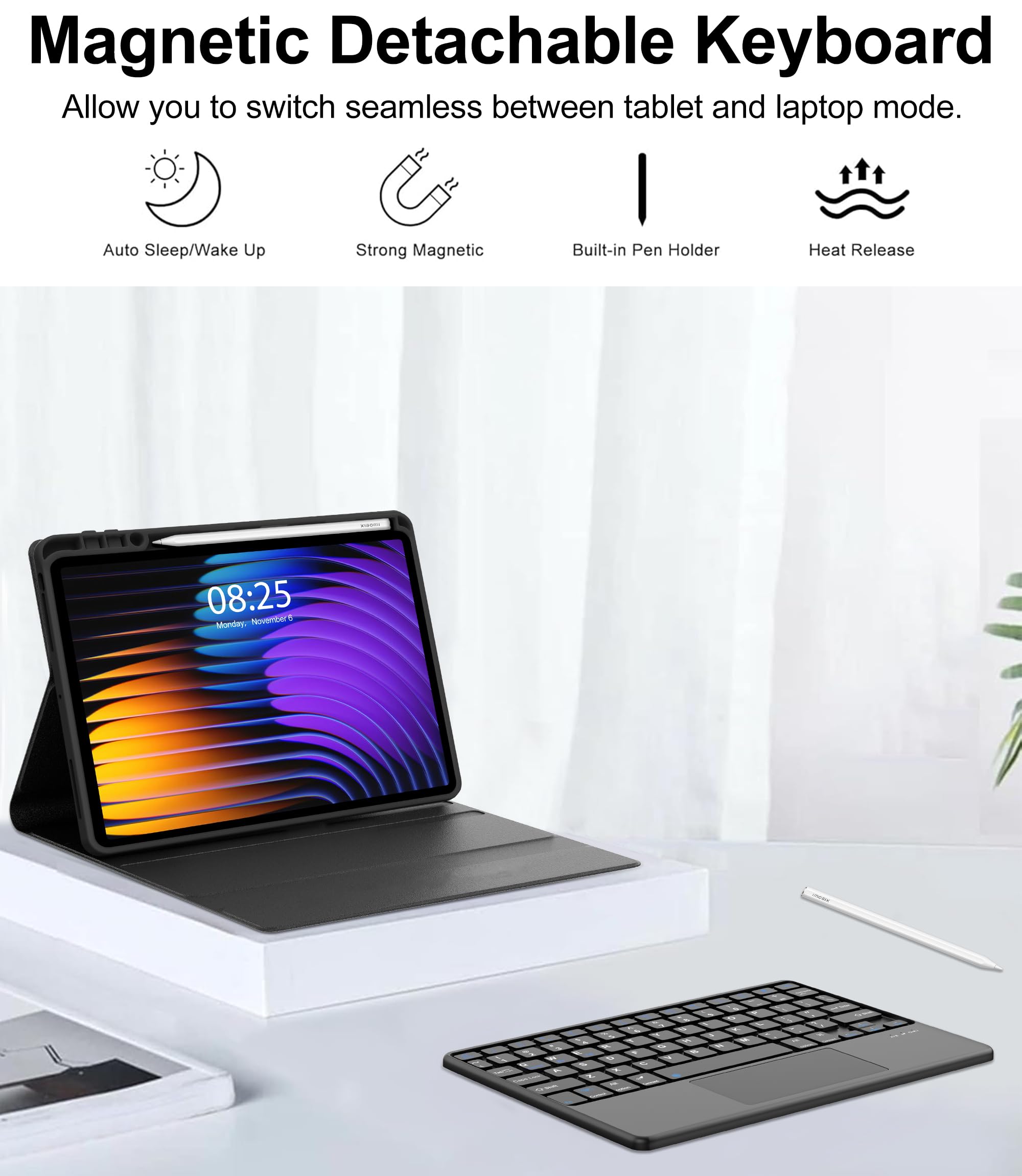 Amazon.com: Keyboard Case for Xiaomi Pad 7 & Xiaomi Pad 7 Pro 11.2