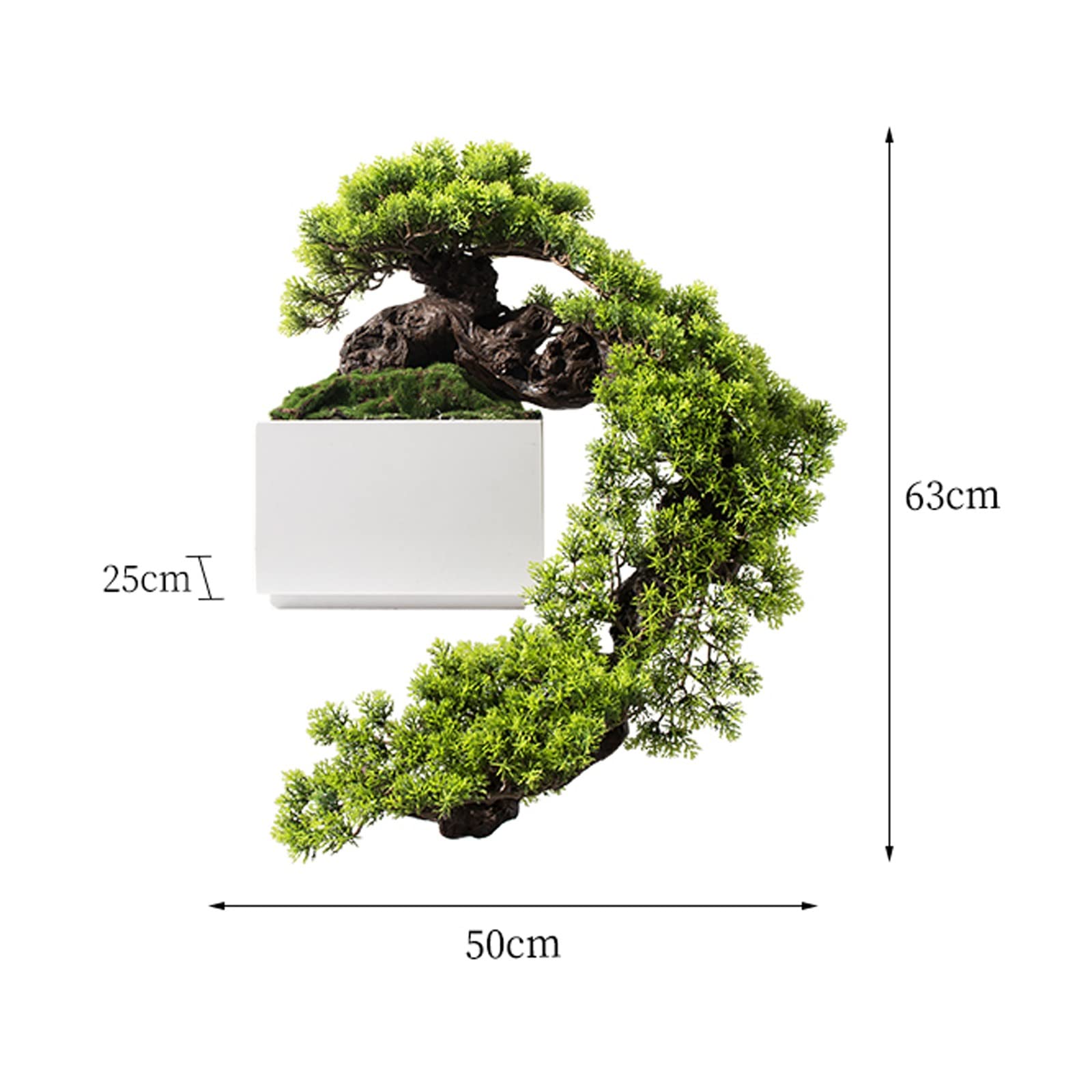 Artificielle Bonsaï Arbre Artificiel Artificia Plantes en Pot Fausses Plantes Fausse Plante for la décoration intérieure, Fausse Plante Blanc Pot for la décoration de Bureau Plante Artificielles