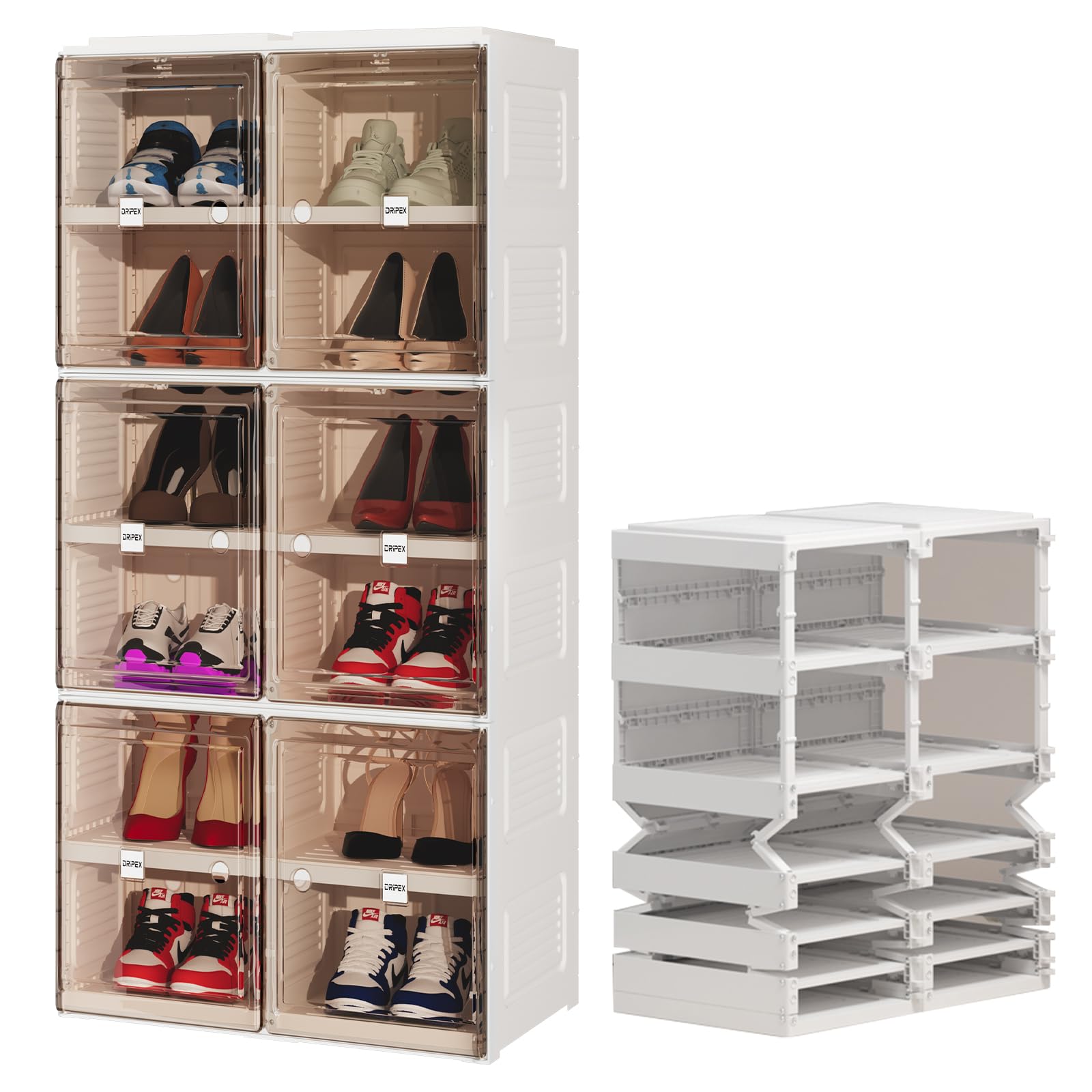 Amazon.com: Dripex Shoe Organizer Foldable Shoe Rack for Closet