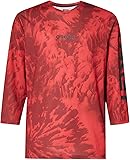 Oakley Jersey Ride Free 3/4 Jersey de Bicicleta de montaña para Unisex Adulto Estampado Tie Dye Red Mountain G