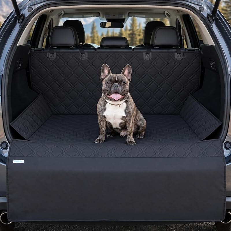 Capa impermeável para porta-malas de SUV Bulldogology Pet Solutions, material sintético e proteção reforçada, 139,7 x 208,3 cm, Standard Black