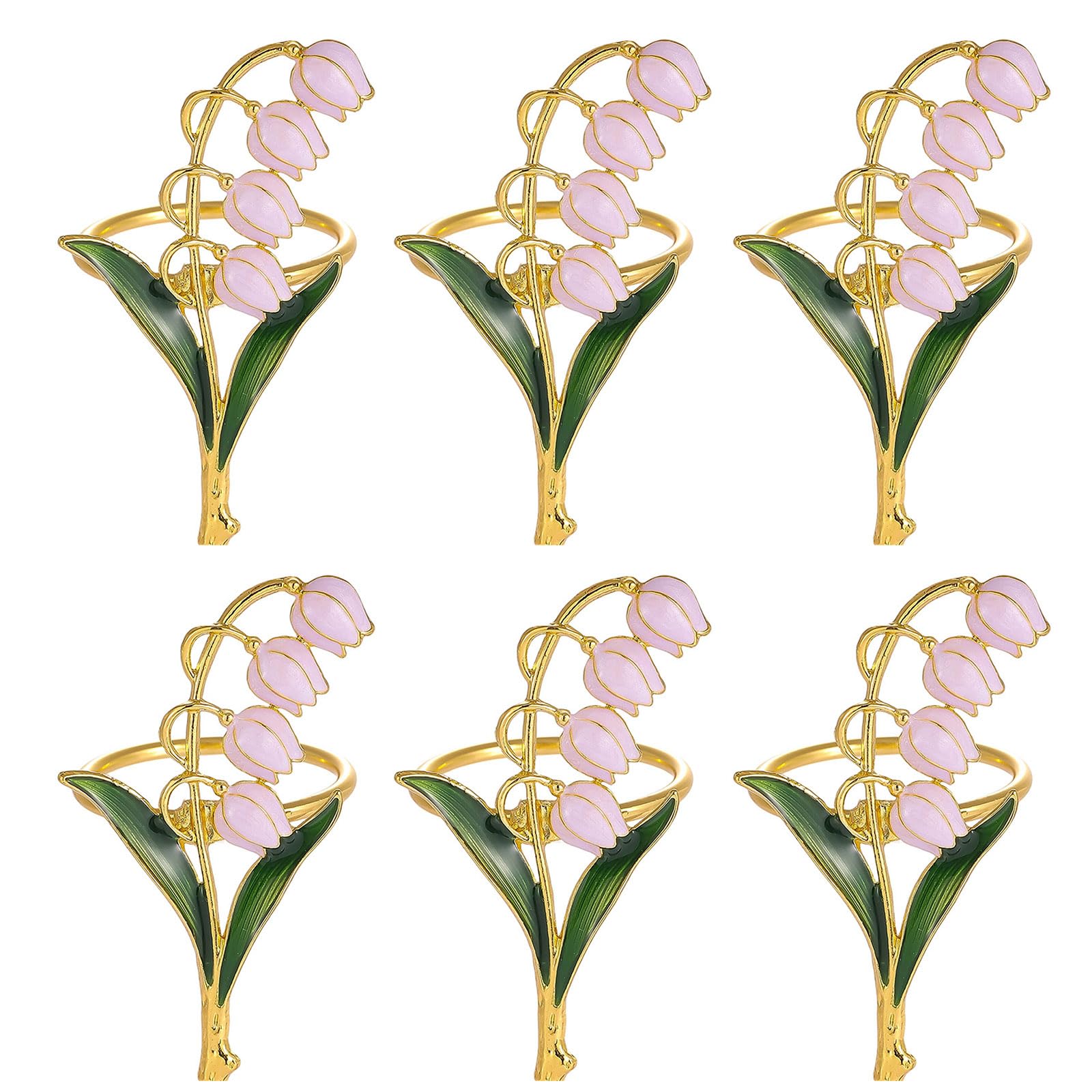 Whoasyst 6Pcs Metal Napkin Rings Suitable for Any Occasion Delicate Serviette Buckles Perfect for Festives Meals and Gatherings Metal Napkin Circlets