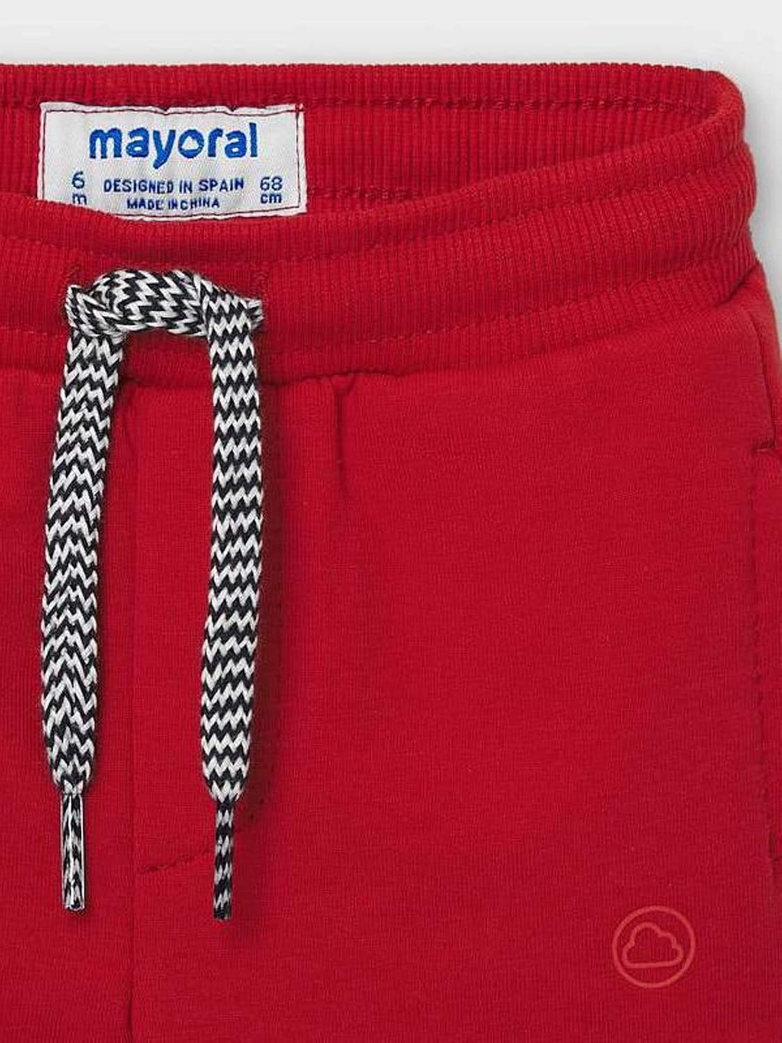 Mayoral Basic Cuffed Fleece Trousers for Baby-Boys Red