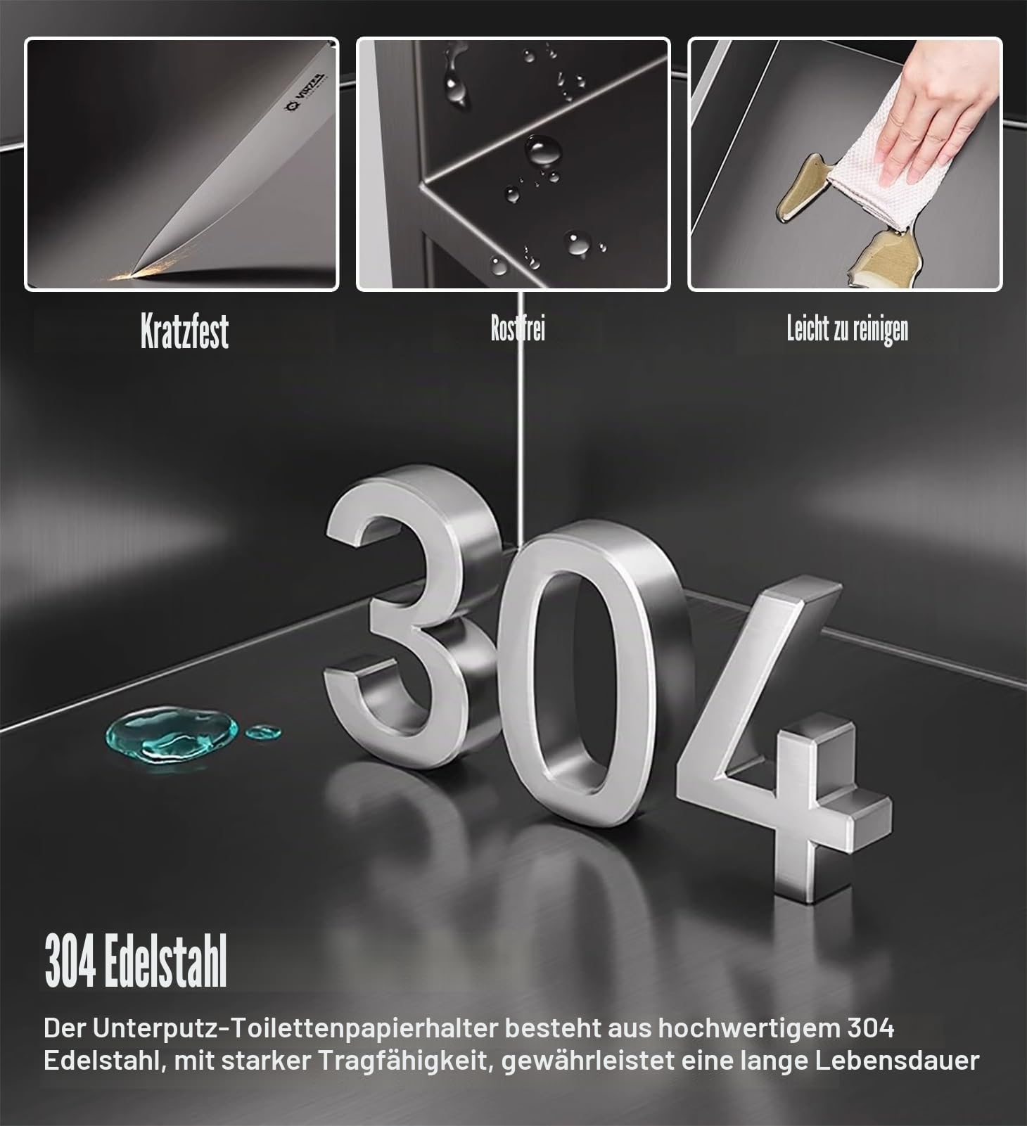 Toilettenpapierhalter Unterputz Eingebaute Toilettenpapier-Ablage, Wandregal, Fliesbare Duschnische, Platzsparender Badezimmer-Einbauschrank