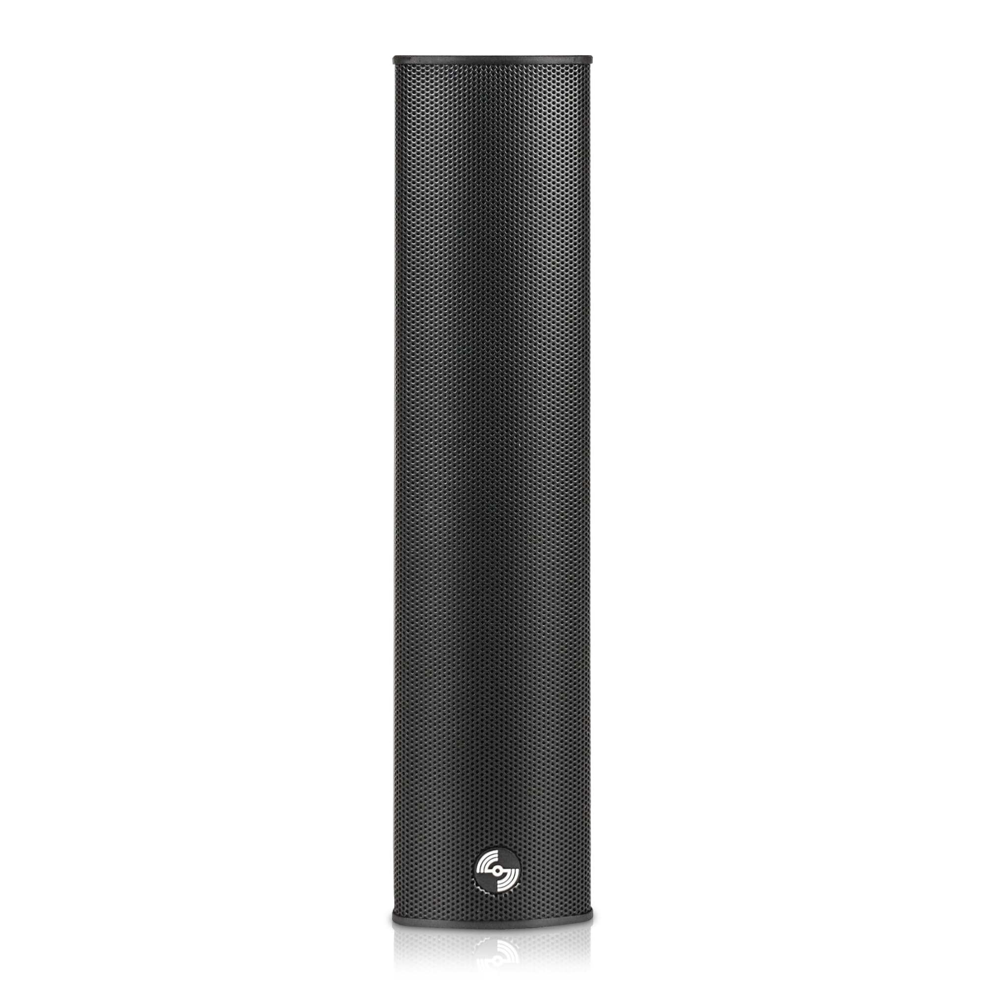 Sound Town Altoparlante compatto a colonna Line Array in alluminio resistente alle intemperie con staffa di montaggio a parete, woofer 4 x 3, 2 tweeter a cupola da 1,2, nero, per chiesa, installazione