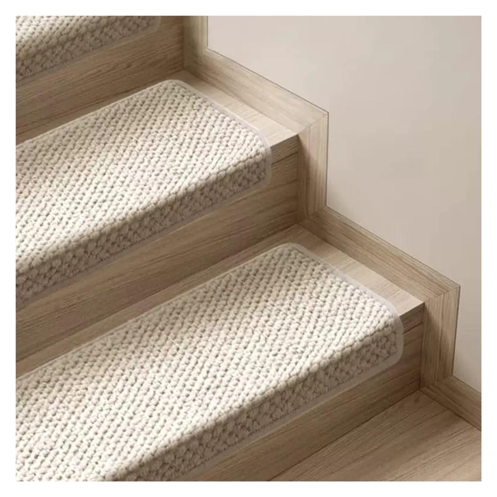 Peldaños de lana para escaleras de madera protectores autoadhesivos evitan resbalones