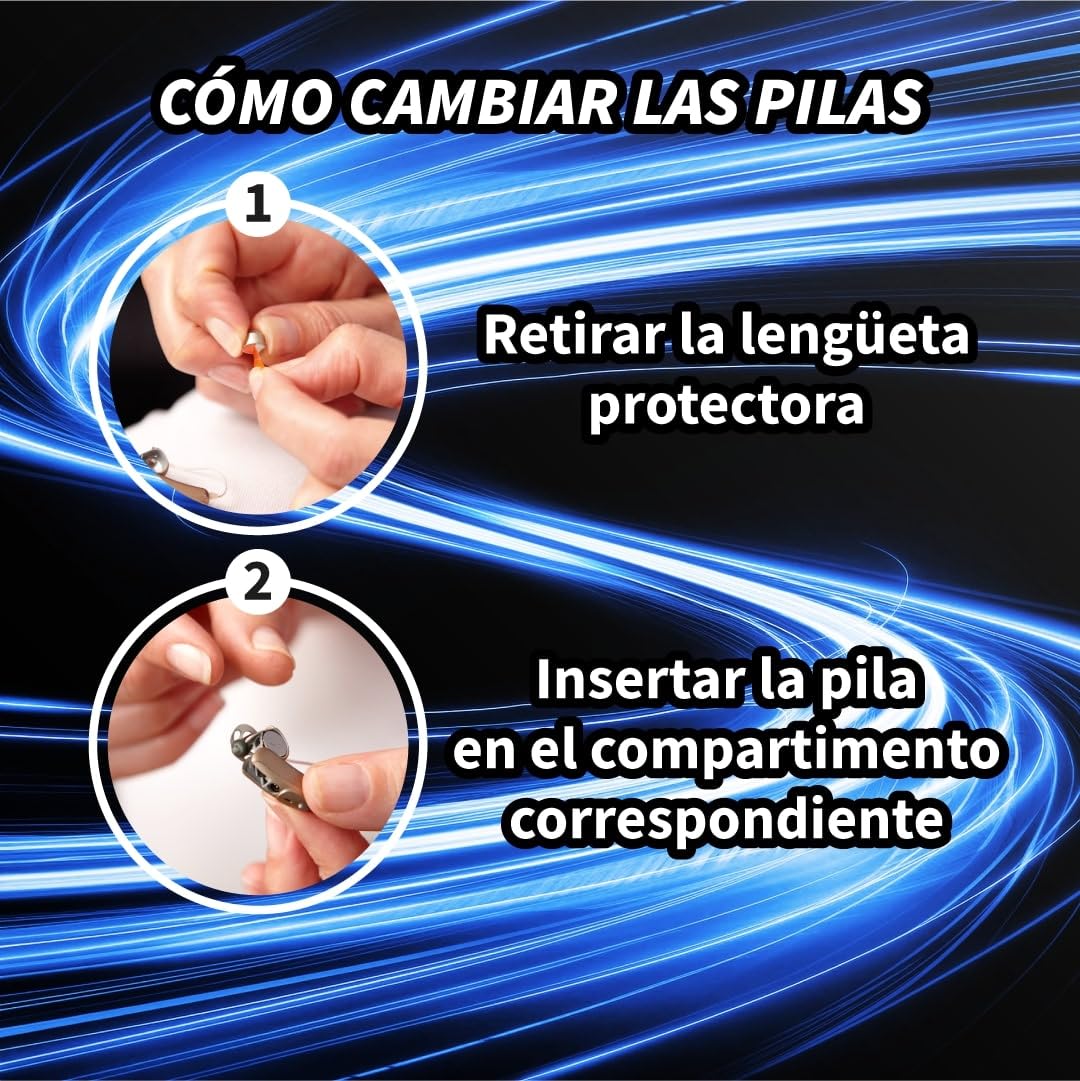 120 pilas para audífonos tamaño 675 calidad premium, duración extra, compatibles con todos los modelos, sin mercurio (15 blísteres de 8 pilas)