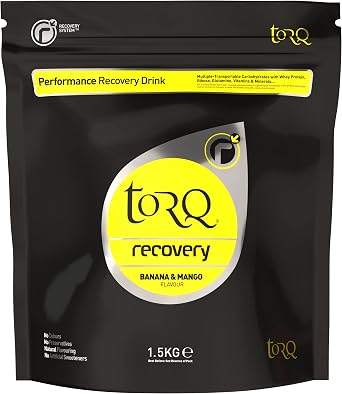 Torq Recovery Drink Banana & Mango - Rapid Recovery Drink Powder -Whey Protein Isolate/Glutamine/Ribose - Post Workout Protein Powder, 11.5 g of Protein, 30 Servings - 1.5kg