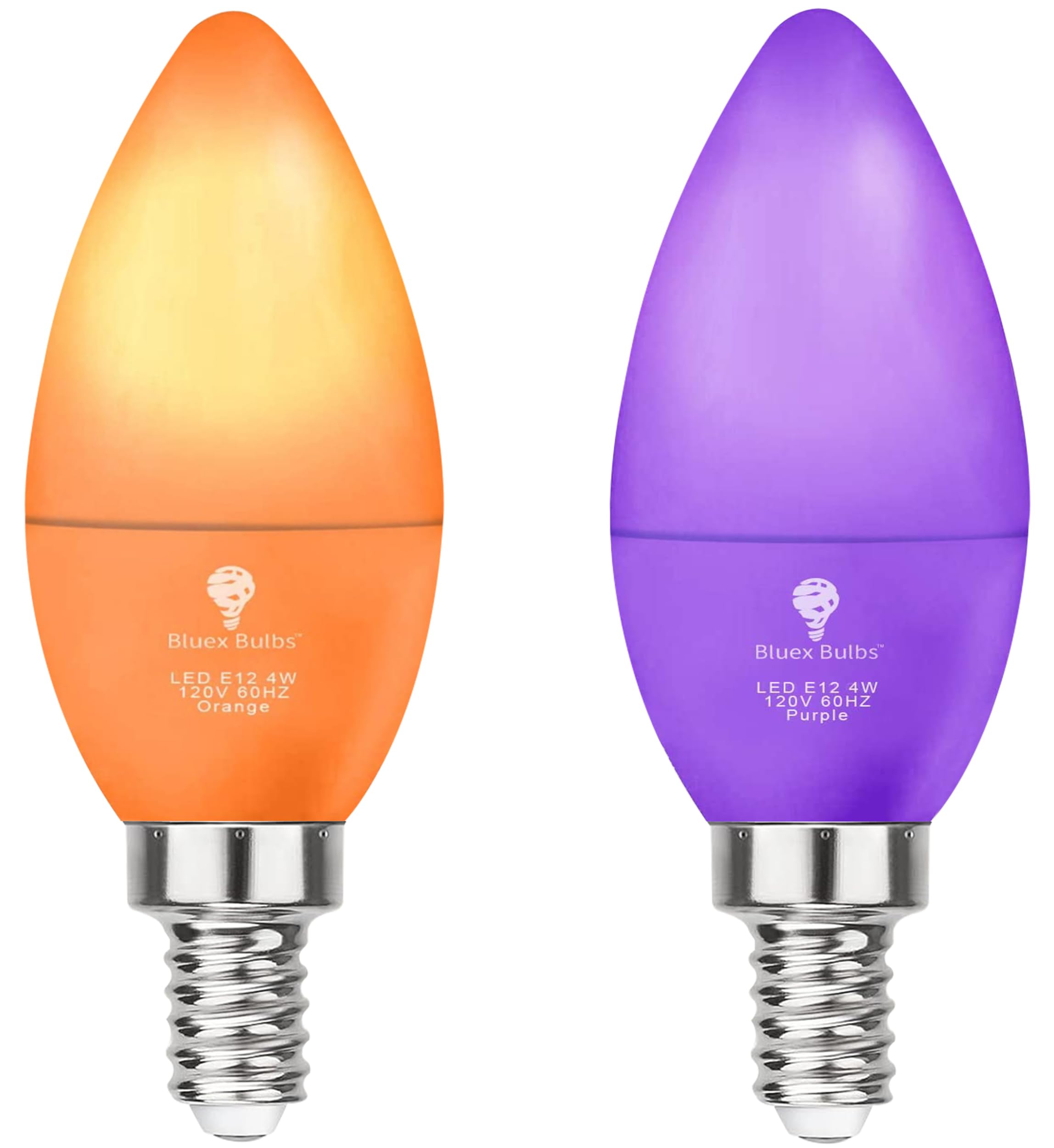 2 Pack BlueX LED Purple Orange Light Bulb - 4W (40Watt Equivalent