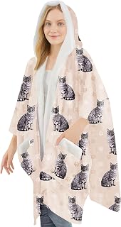 E&S Pets Sherpa Wearable Blanket Hoodie for Women – Soft Fleece Snuggs Wrap – 32 Dog & Cat Breeds – Warm Pet Lover Gifts