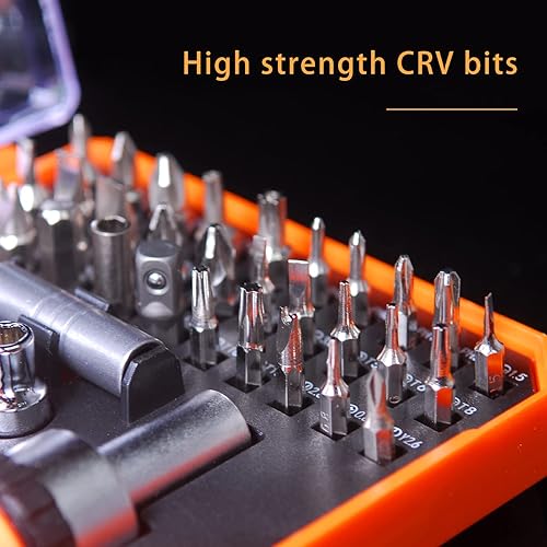 Miniatura 5 de Juego de destornilladores de trinquete TOOLMAK 42 en 1, con asas de trinquete giratorias y estuche de almacenamiento, kits de herramientas de