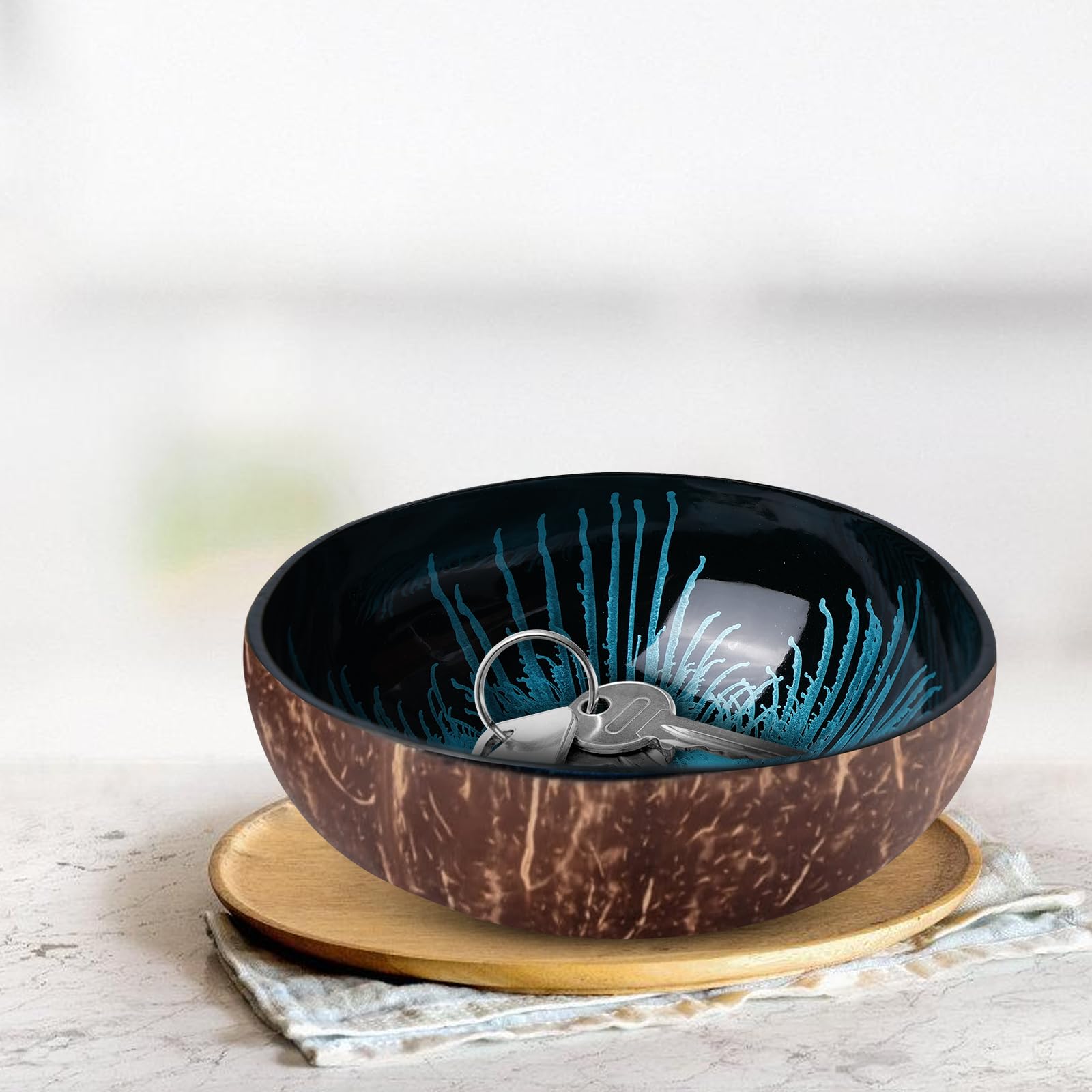 Ciotole In Noce Di Cocco Set Da 2 - Bowl Fatte A Mano, Biodegradabili, Con Cucchiai, Ecologiche E Riutilizzabili - Foto 13