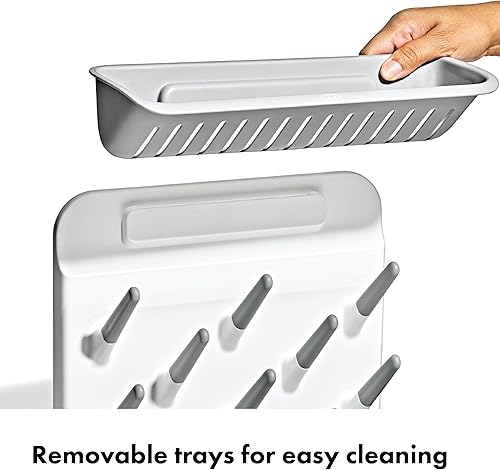 Miniatura 7 de OXO Tot Rejilla de secado expandible, estante de secado que ahorra espacio, esenciales para recién nacidos y bebés, esenciales para lactancia