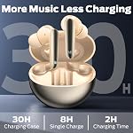 Monster N-Lite 203 AirLinks Ecouteurs sans fil, Bluetooth 5.3 écouteurs HiFi Stéréo, Téléphones sans fil avec 30H Lecture, charge de type C, HD Virez l'appel, touchez le contrôle, IPX6 Ecouteurs dans l'oreille étanches