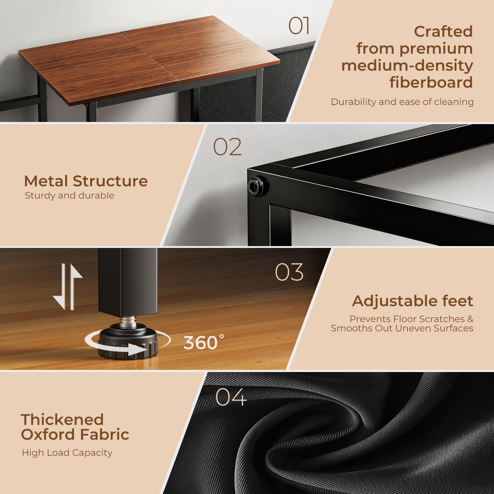 Qlearsoul Meuble Platine Vinyle avec Rangement, Support pour Tourne-Disque à 3 Niveaux avec Présentoir Vinyles, Meuble Vinyle pour Salon