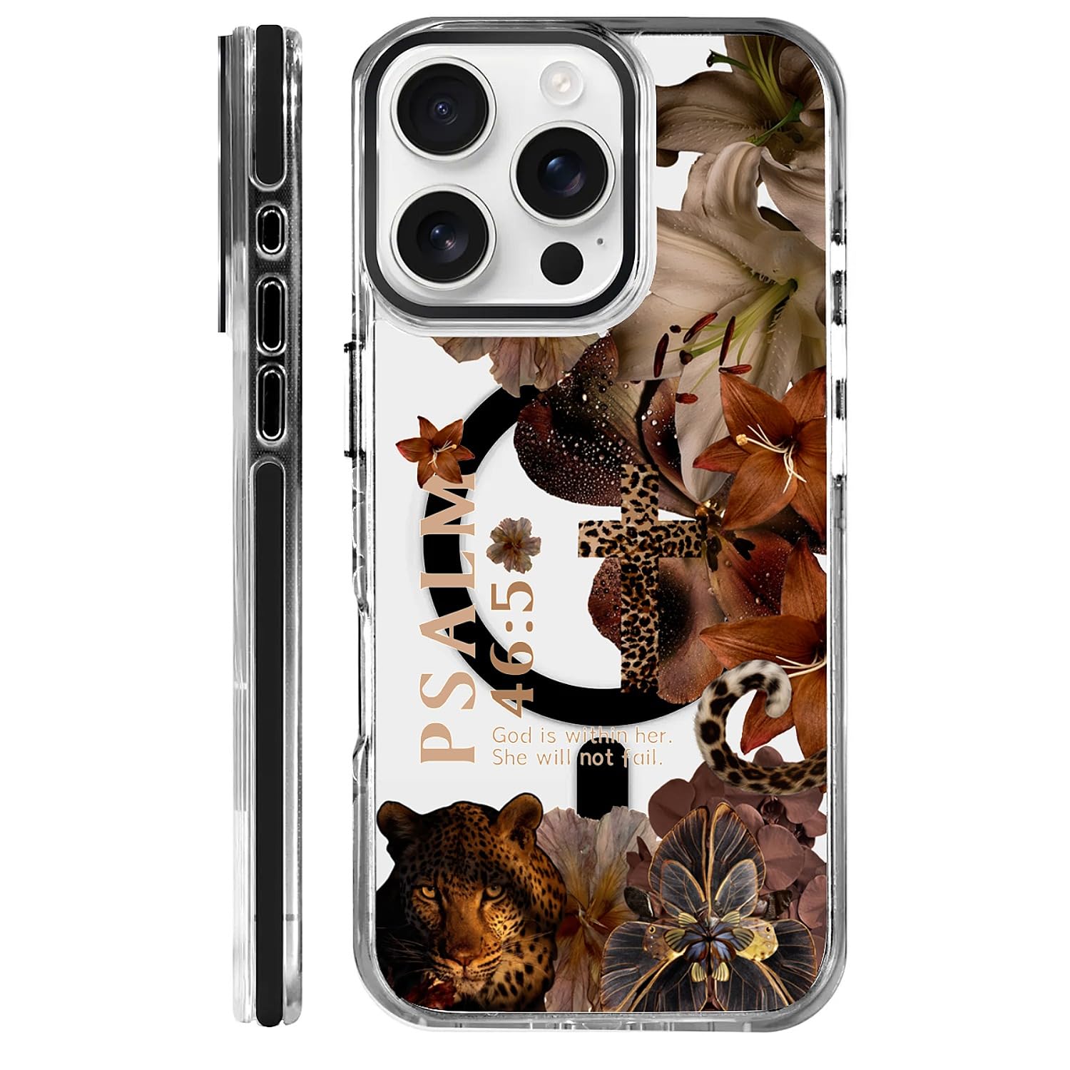 Coque iPhone 16 Pro chrétienne florale protection fine transparente - 8