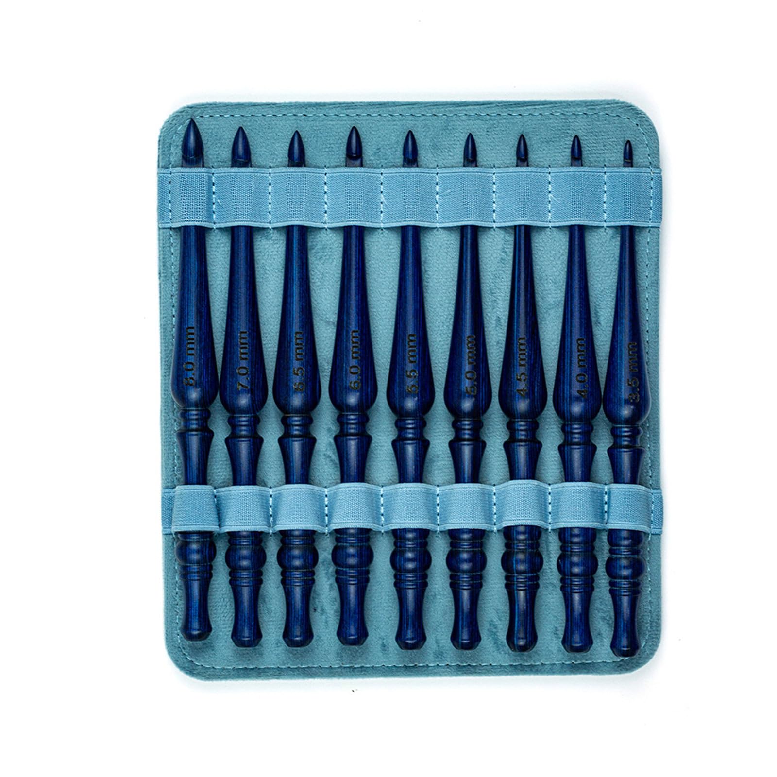 Msioytog Handcrafted European Wooden Crochet Hook Set with Multiple Size for Knitting and Crafting Projects Wood Crochet Set