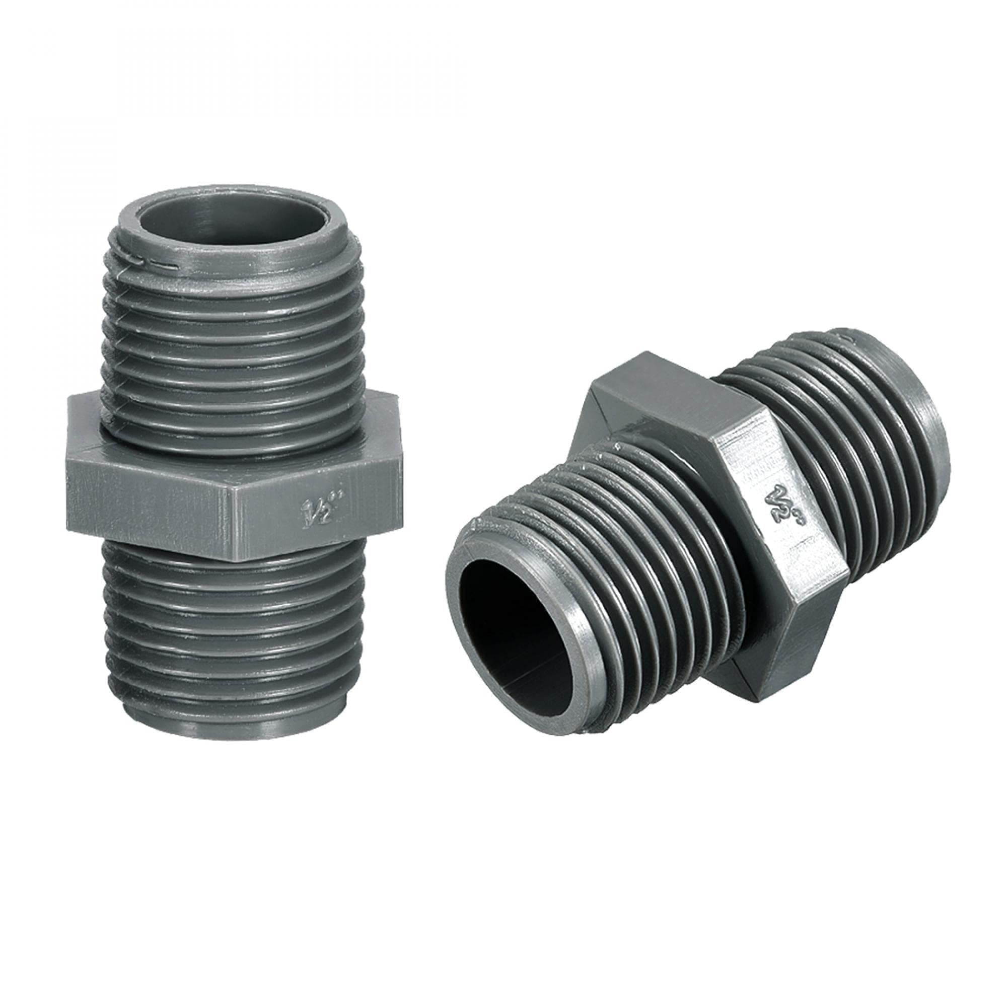 Raccord de tuyau G1/2 x G1/2 mâle pour circuit d'arrosage de jardin - Pack de 15