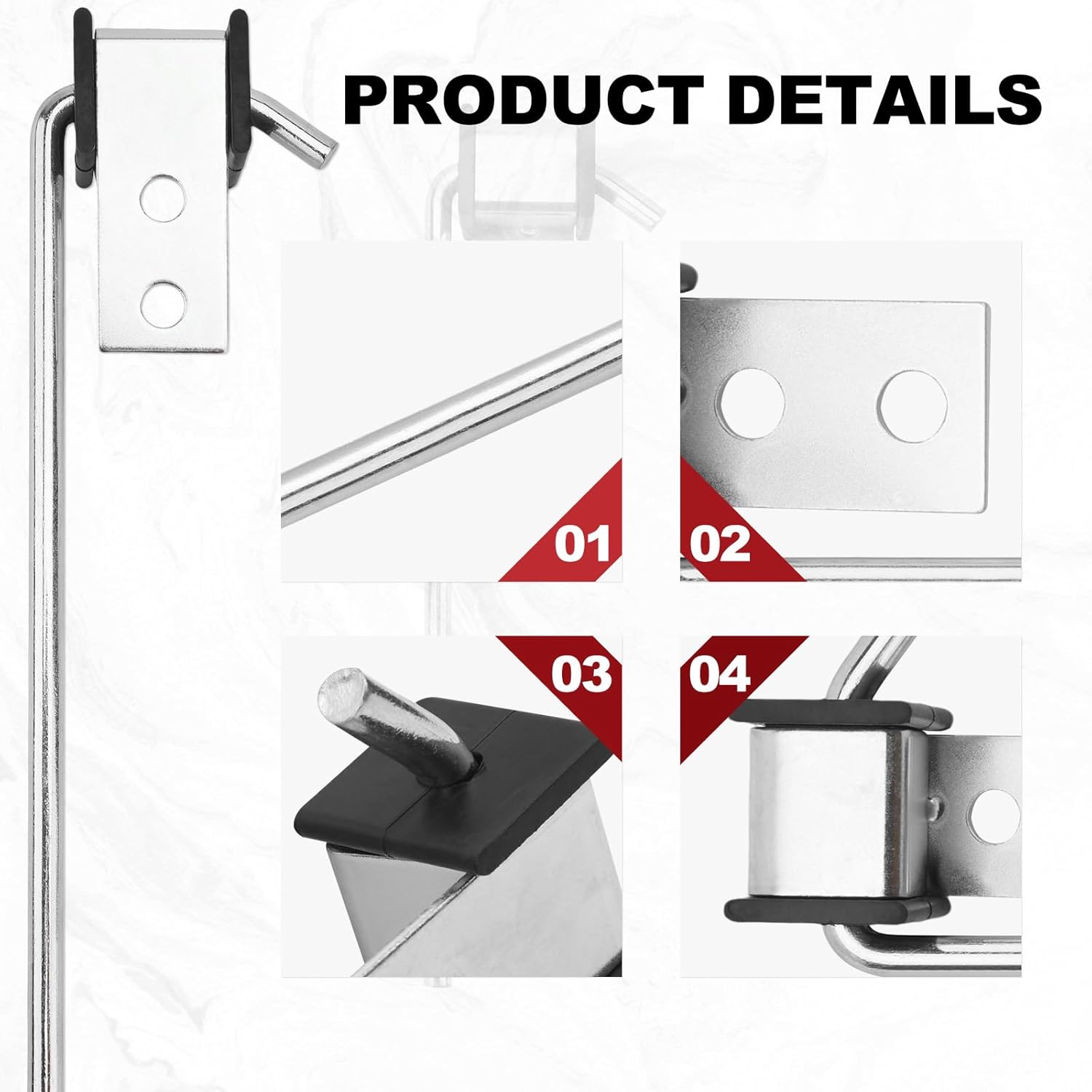 Exhaust Hangers Kit 10PC - Complete Set with 10" & 7.6" 90°Bend Rods, 2/4 Hole Mounts, Heavy-Gauge Zinc Coated Steel for Car Truck Custom Weld-On