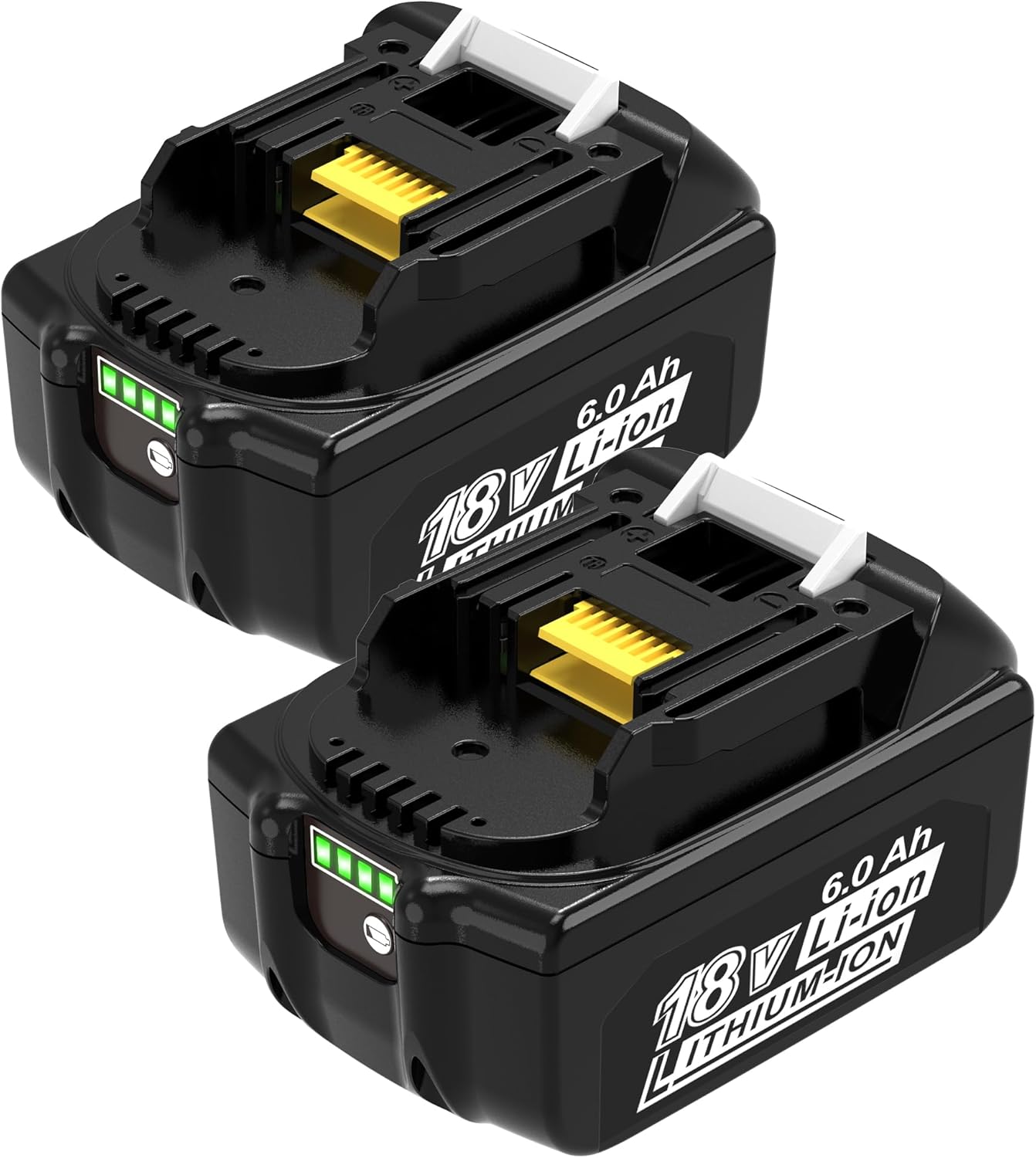 Worthmah 2 Pack 3.0Ah 18 Volt Battery Replace for Makita 18V Battery BL1815 BL1840B, Compatible with makita 18v Battery Chargers and Cordless Power Tools Updated