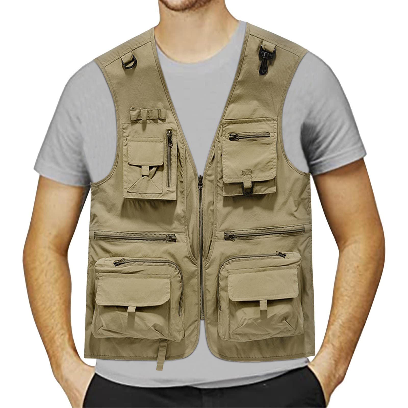 Jagdweste Herren Leichte Sommerweste Atmungsaktiv Softshellweste Ärmellose Jacke