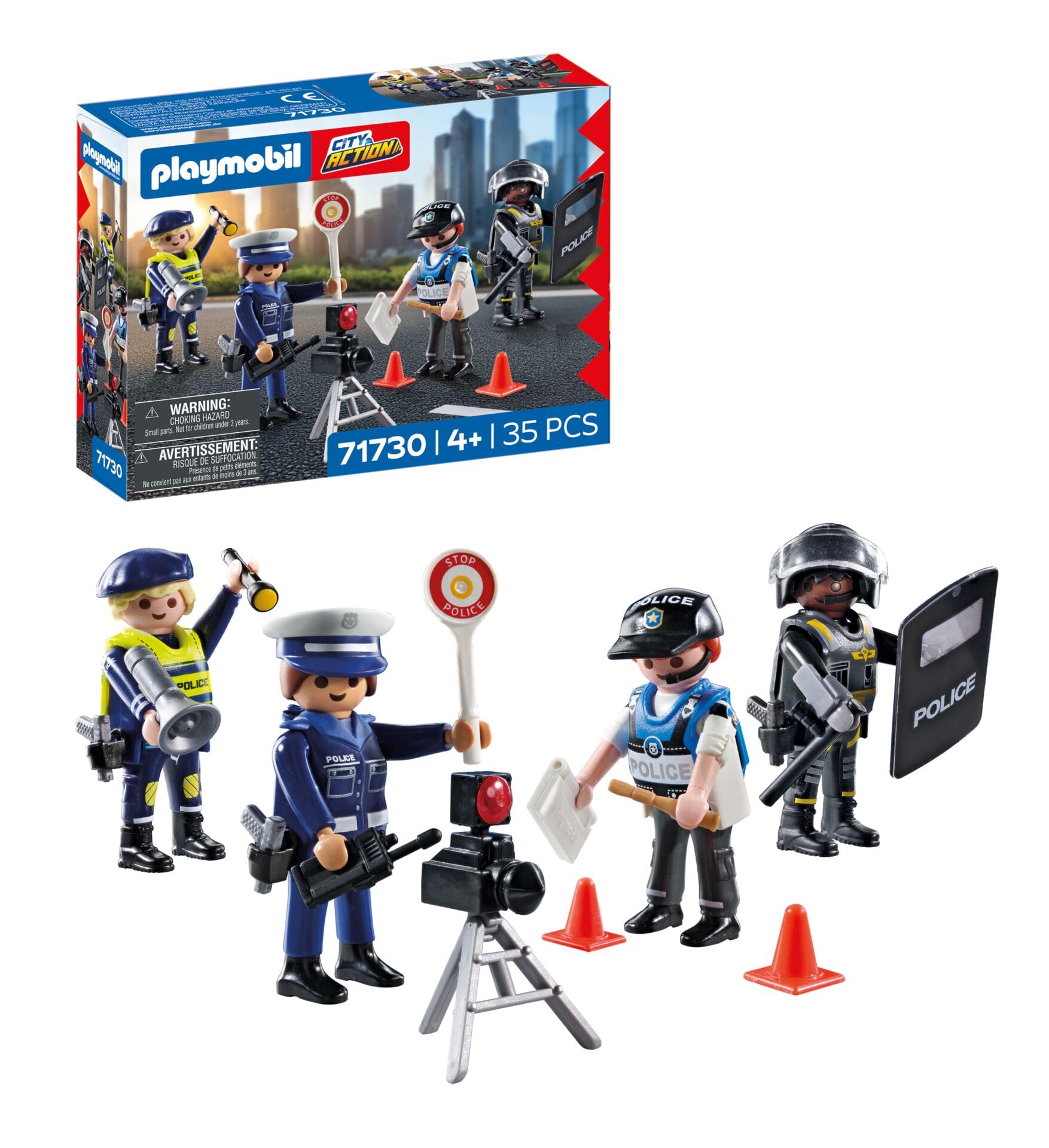 Playmobil | Action Heroes | Police Figure Set | Toy Figures | Police Figure | Toys for Children aged 4+ | 71730