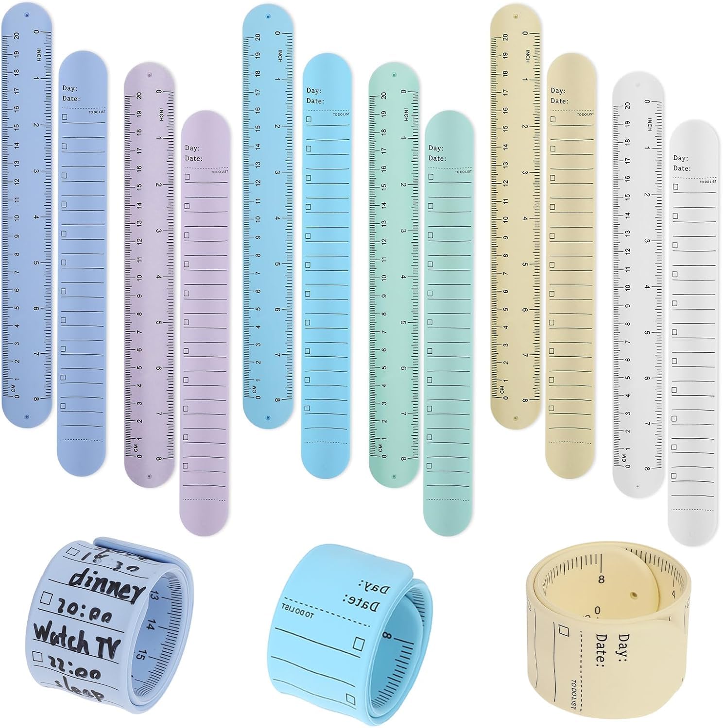 KICKZU Memo Wrist Band, 2Pcs To Do List Slap Bracelets Silicone Reusable Erasable Wrist Band Waterproof Writable Strap Wea... - Review, Price and Buying Guide