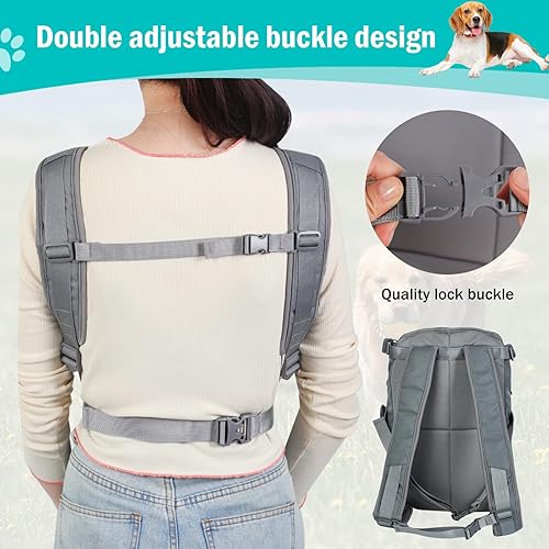 Miniatura 4 de Mochila transportadora para perros  Piernas en la parte delantera  Mochila transportadora de mascotas para perros pequeños, medianos y grandes,