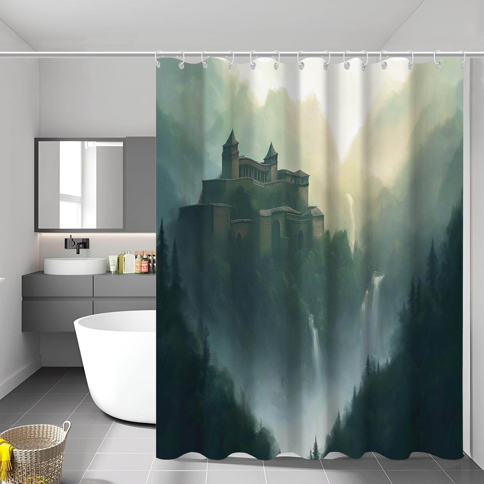 Rideau de Baignoire Imperméable anti-projection en polyester durable
