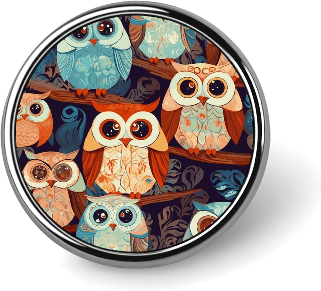 Anime Owl_77921330 Button Pin,Design Your Own Personalized Pin Back Button Badges Exquisite Round Badge Travel Brooch Metal Decorative Pins for Hat Clothes Backpack