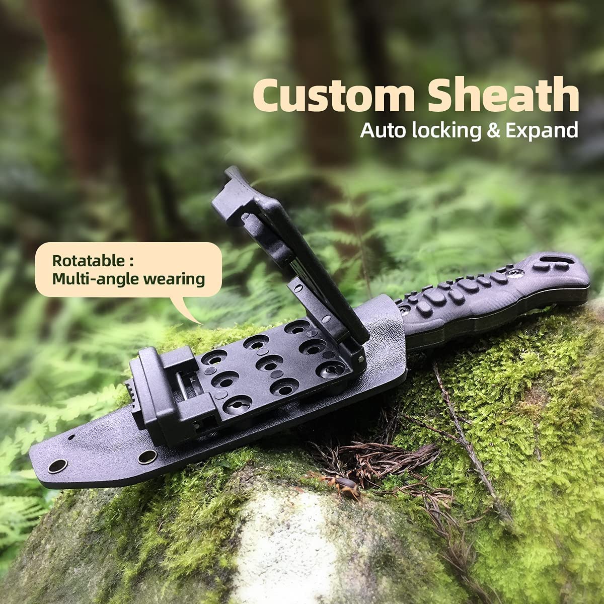 Buy Zune Lotoo Tactical Survival Knife Fixed Blade Knife with Sheath D2