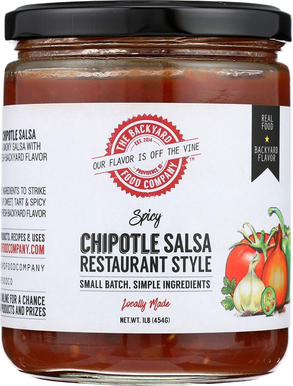 The Backyard Food Company, Restaurant Style Chipotle Salsa 16 oz Jar