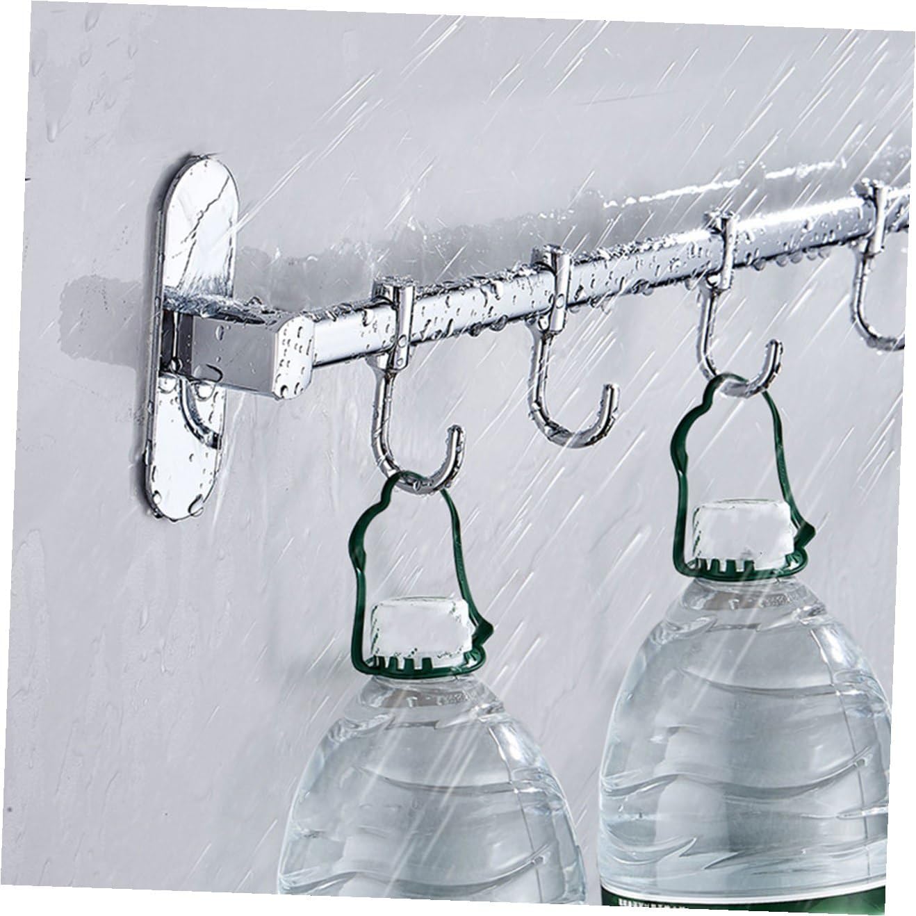 COLLBATH Strong Wall-Mounted Storage Rack Stainless Steel Hooks Kitchenware Organizer Dish Rack for Pantry