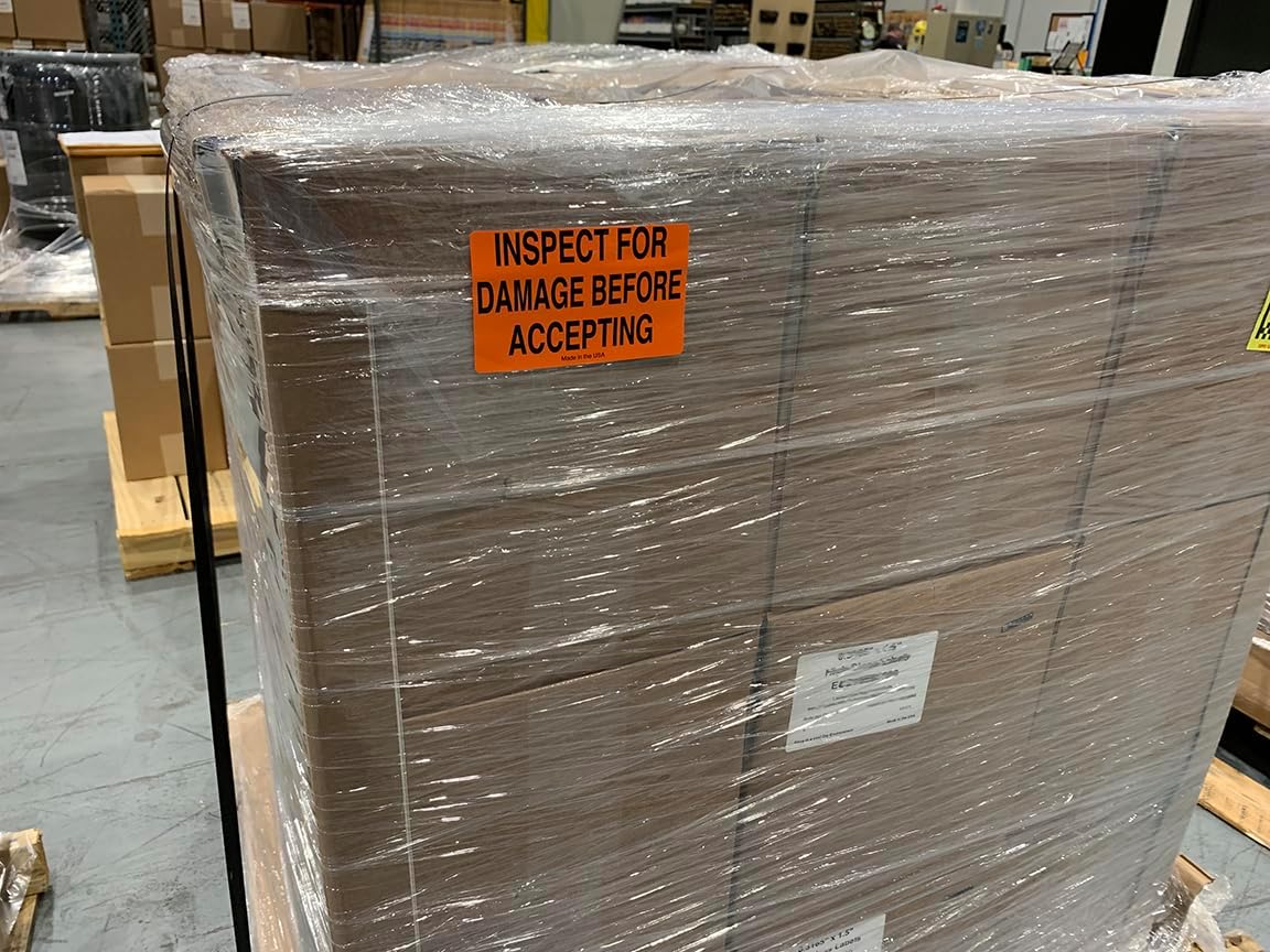 Blank Labels Inspect Before Accepting Label - High-Visibility Warning Label Stickers - 3"x5" Semi-Gloss Rolls on 3" Cores - 500 Labels Per Roll, 500 Total Labels (1 Roll) - Image 2