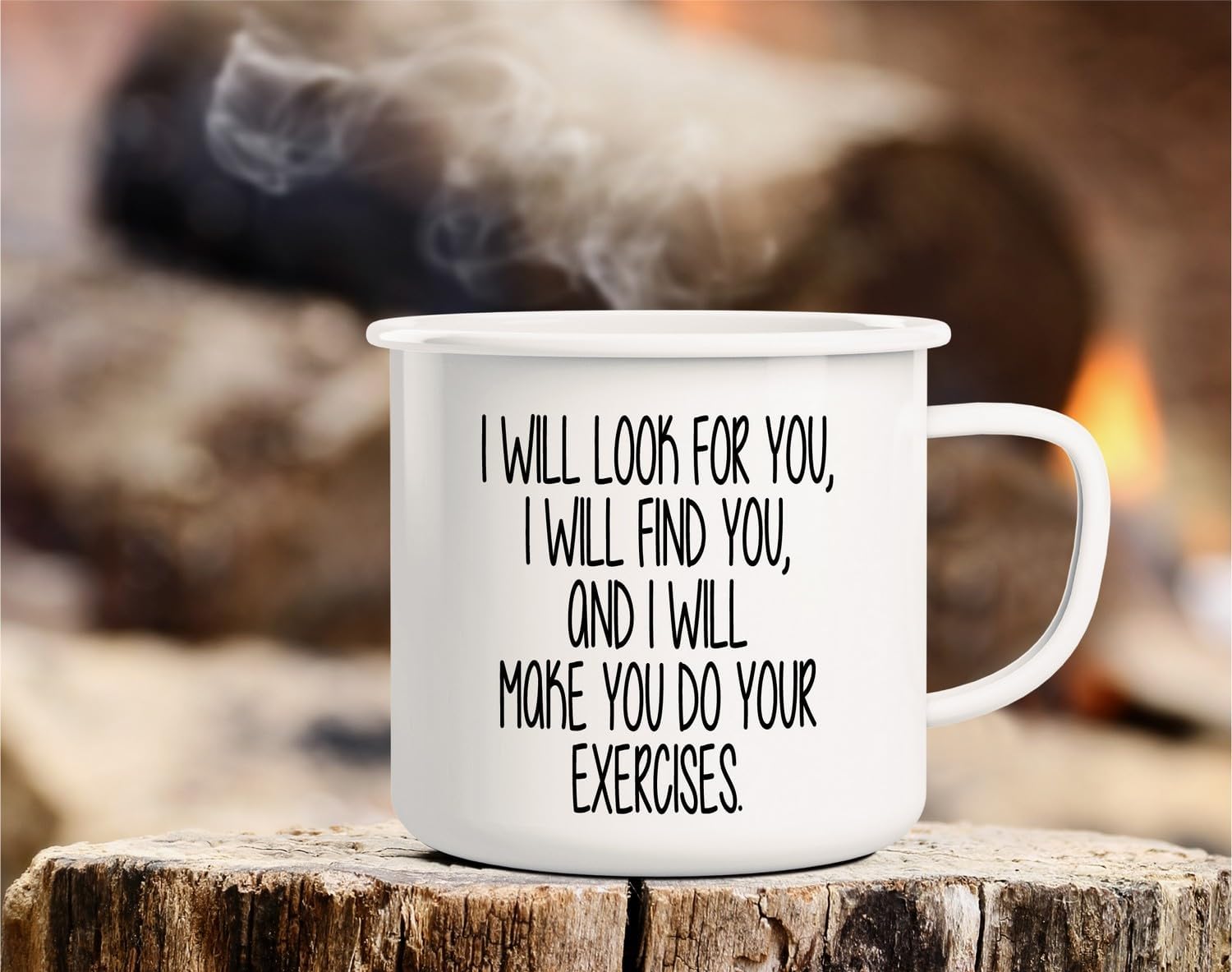 Retreez Funny Mug Make You Do Exercises Physical Therapy Therapist Physiotherapist 16 Oz Enamel Stainless Steel Camping Campfire Coffee Mugs Cups - Sarcasm birthday gifts for coworker him her dad mom - Image 3