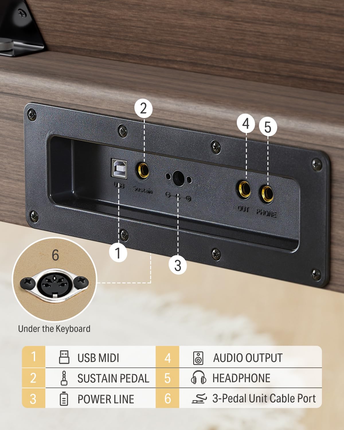 Amazon | Donner DDP-60 Natural ヘッドホンセット 電子ピアノ