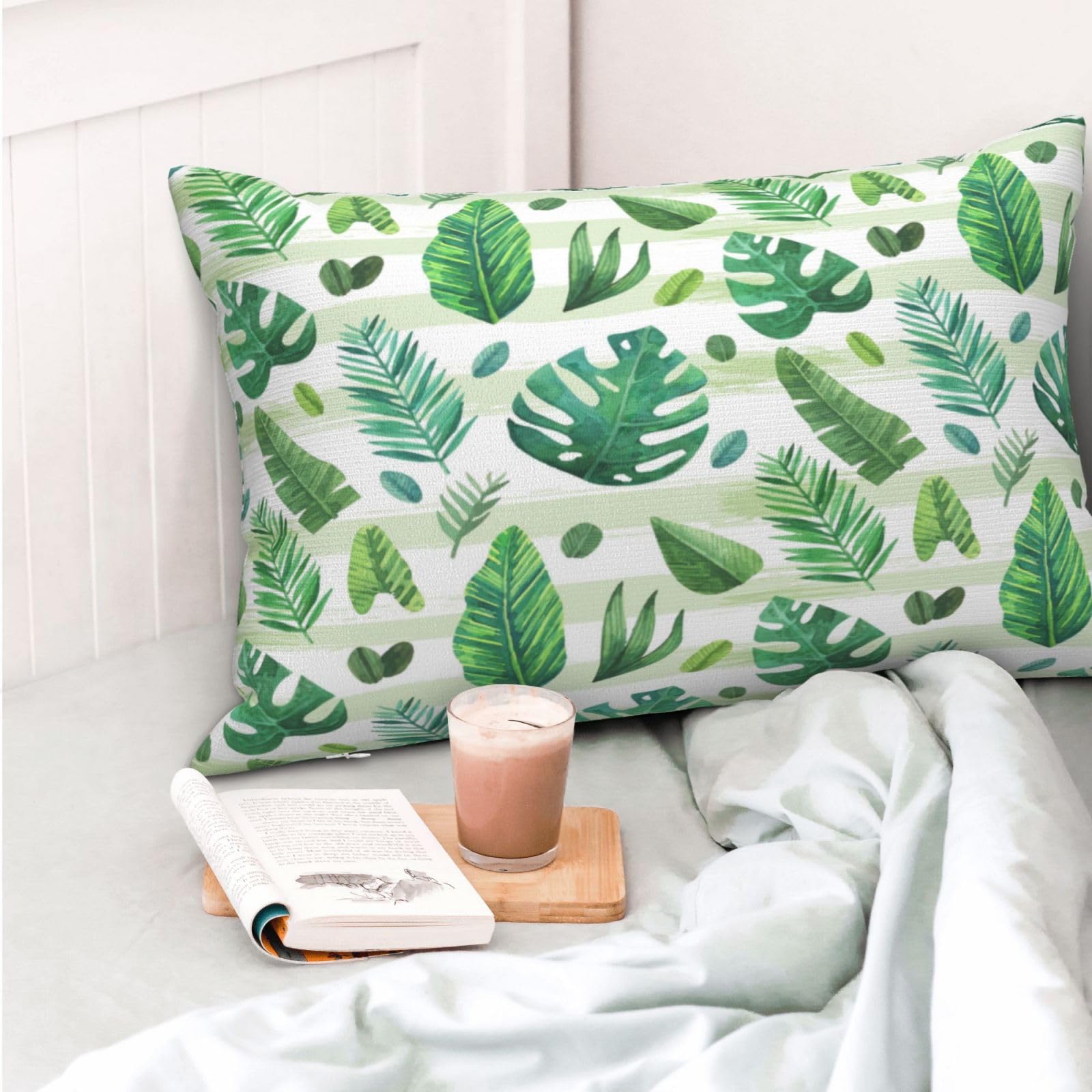 Kissenbezug 60x80 Grün - Wasserdichte Sofakissen 2er Set Mit Samt-Oberfläche