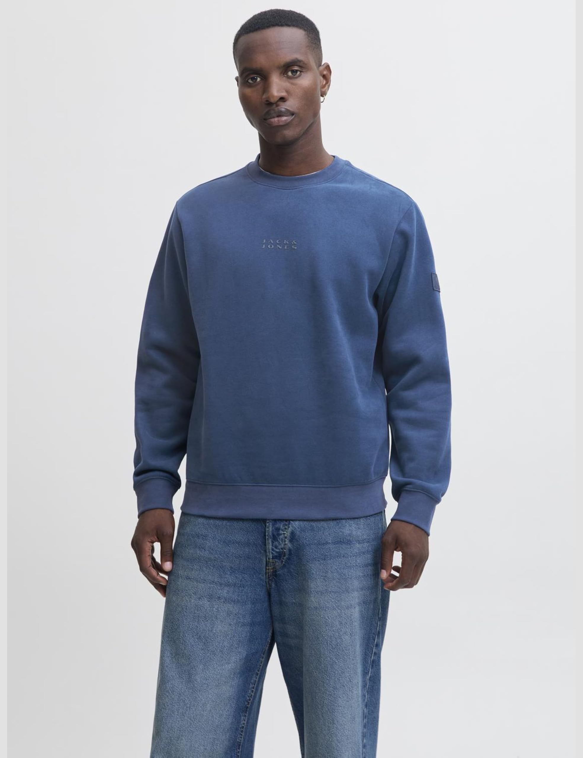 JACK & JONES Sweat Badge Crew Neck BF Jcopoint-Insignia de Sudor con Cuello Redondo para Hombre